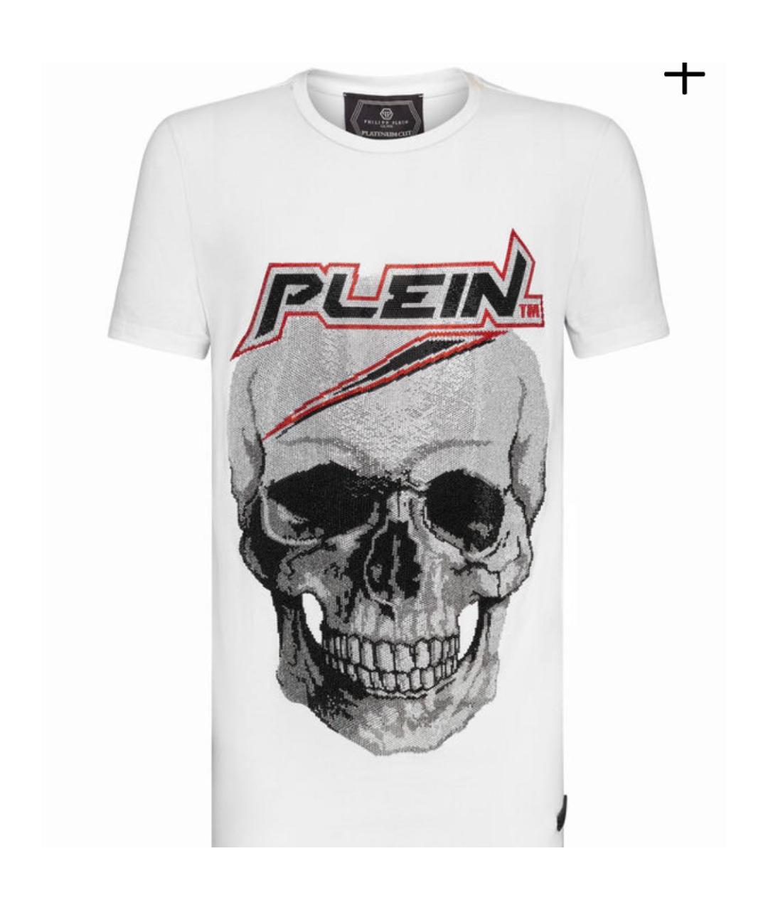 PHILIPP PLEIN Белая хлопковая футболка, фото 7