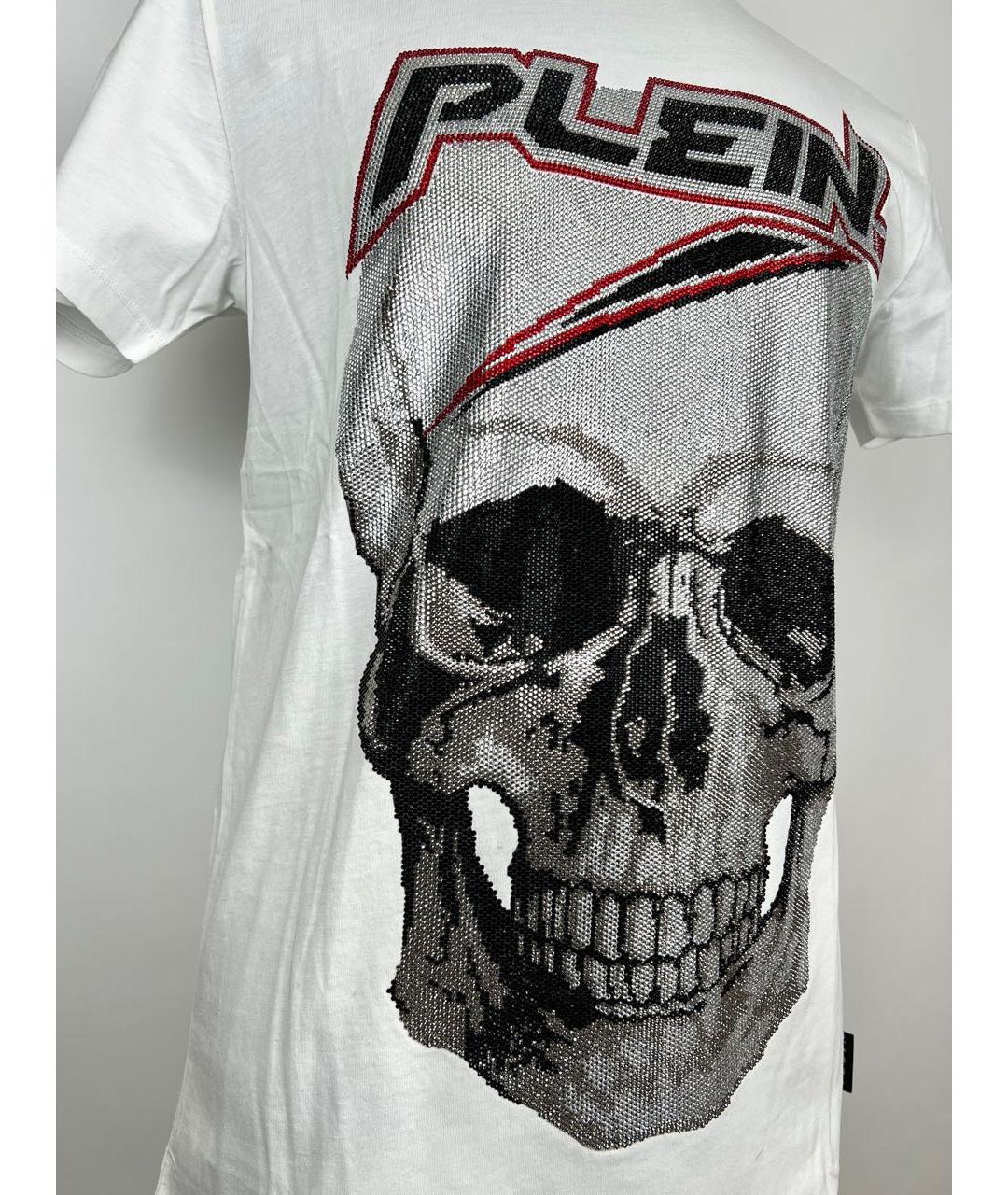 PHILIPP PLEIN Белая хлопковая футболка, фото 4