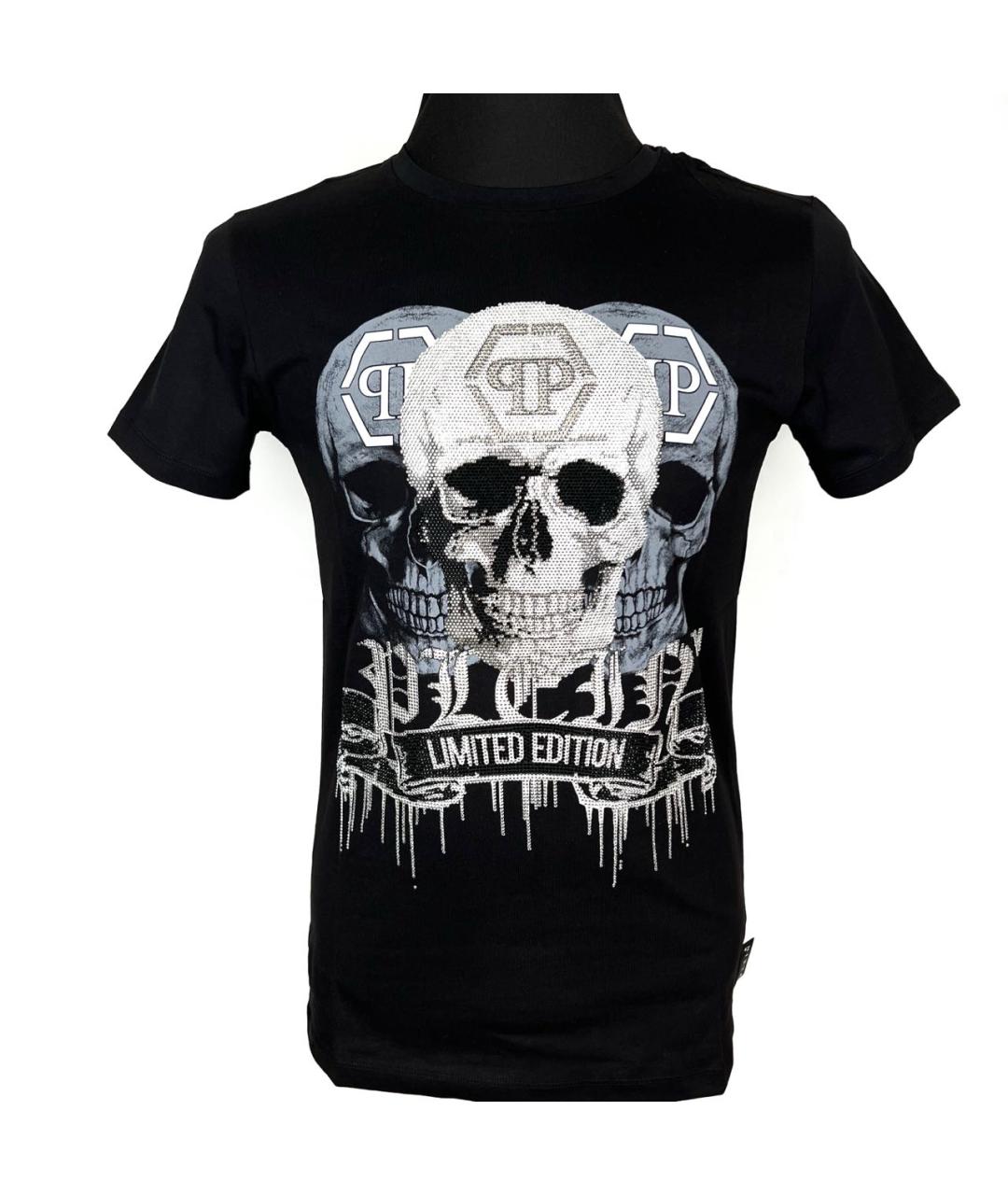 PHILIPP PLEIN Черная хлопковая футболка, фото 6