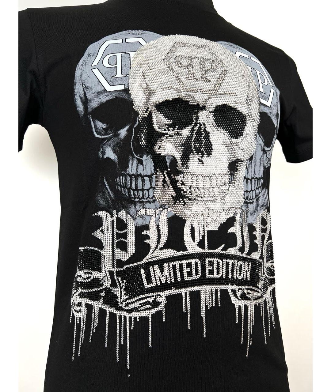 PHILIPP PLEIN Черная хлопковая футболка, фото 3
