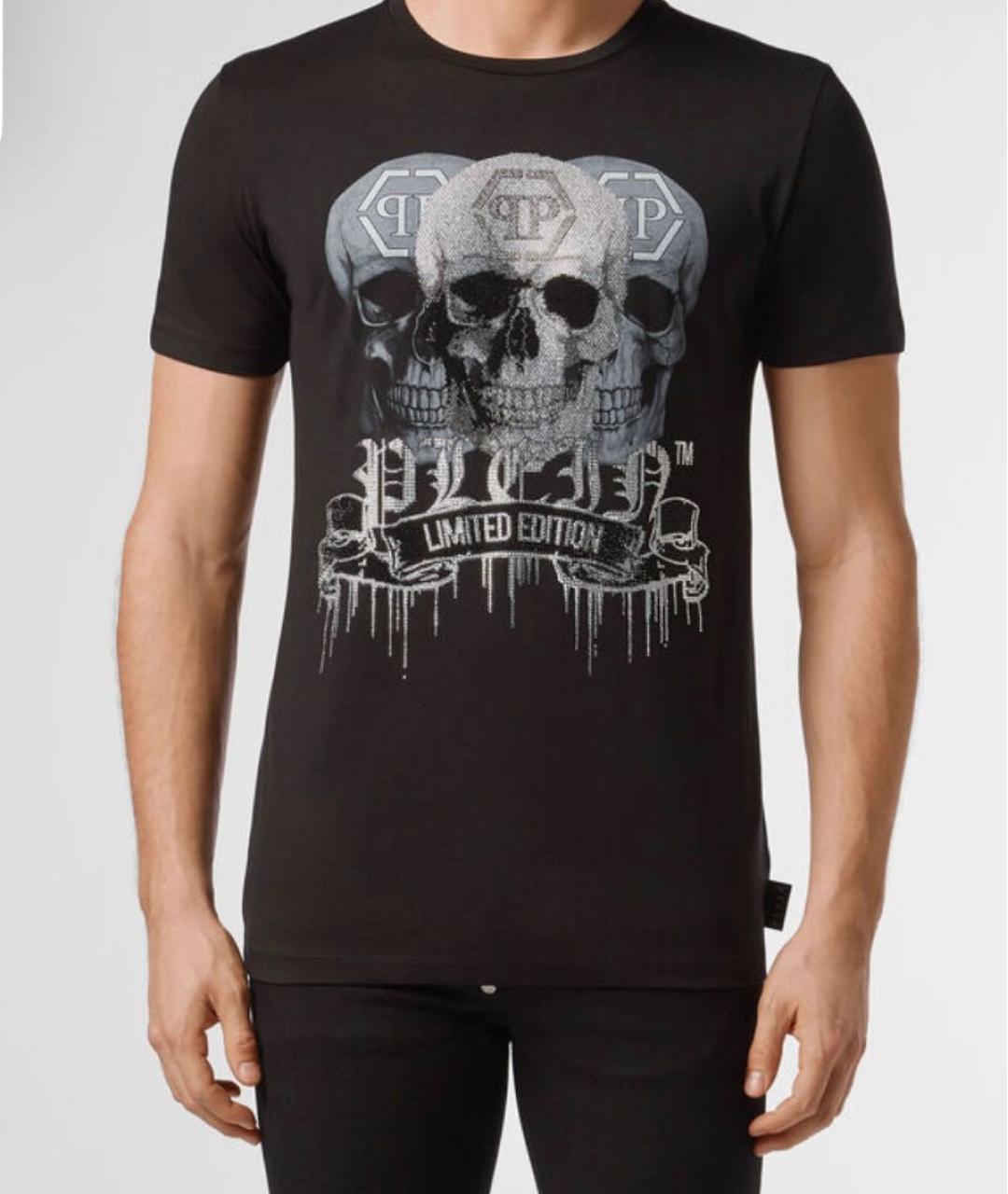 PHILIPP PLEIN Черная хлопковая футболка, фото 4