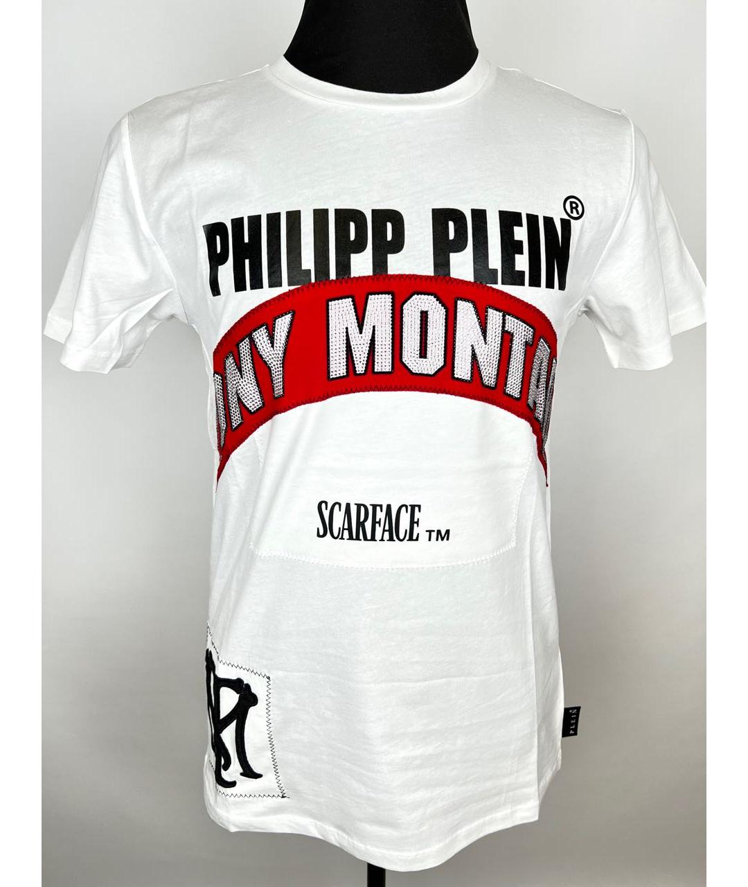 PHILIPP PLEIN Белая хлопковая футболка, фото 2