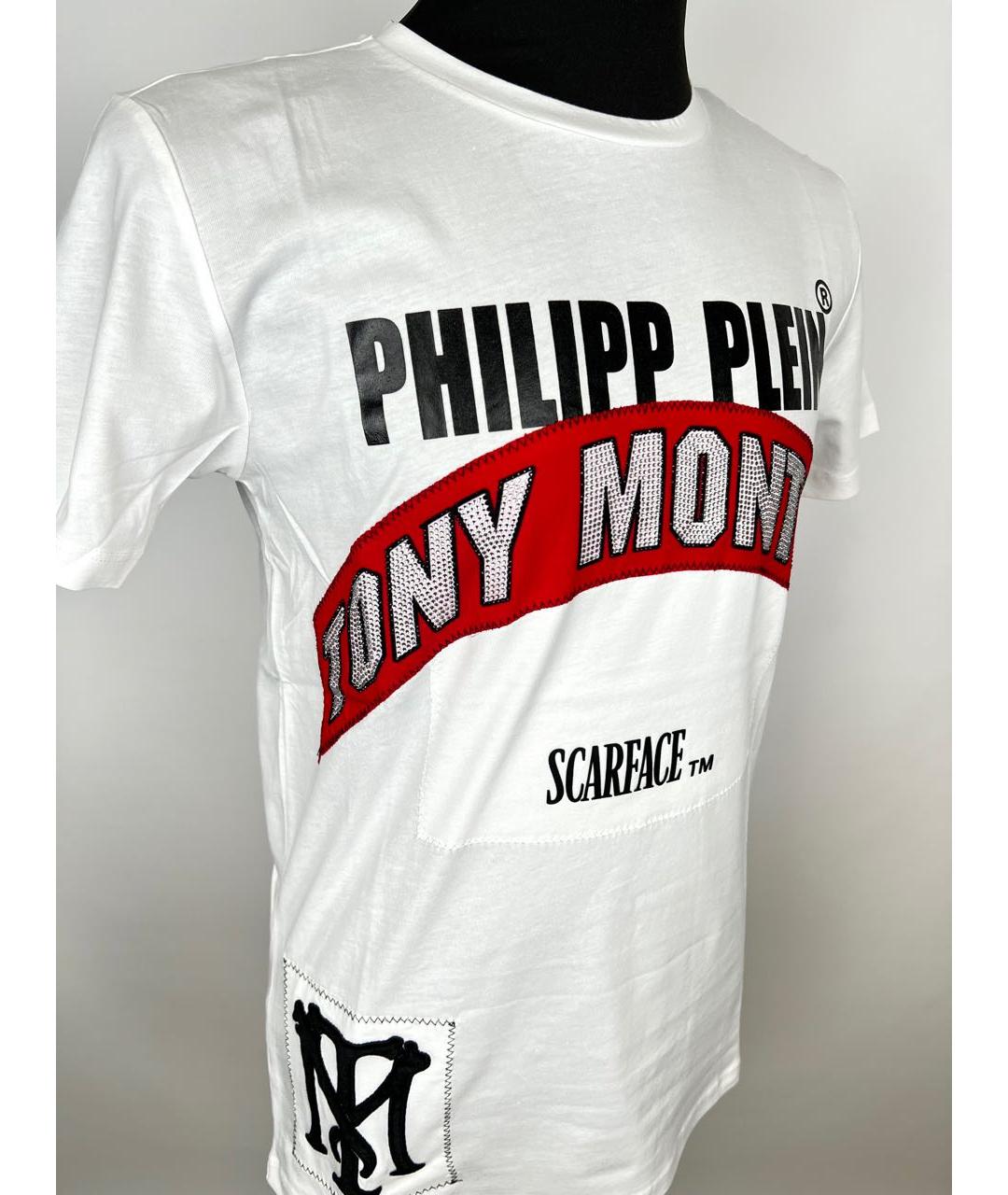 PHILIPP PLEIN Белая хлопковая футболка, фото 3