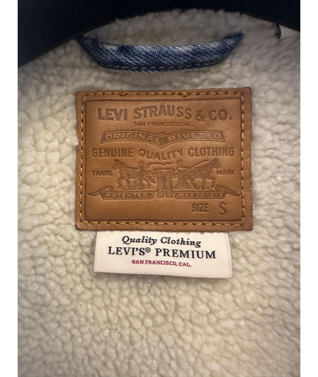 LEVI'S Голубая деним куртка, фото 3