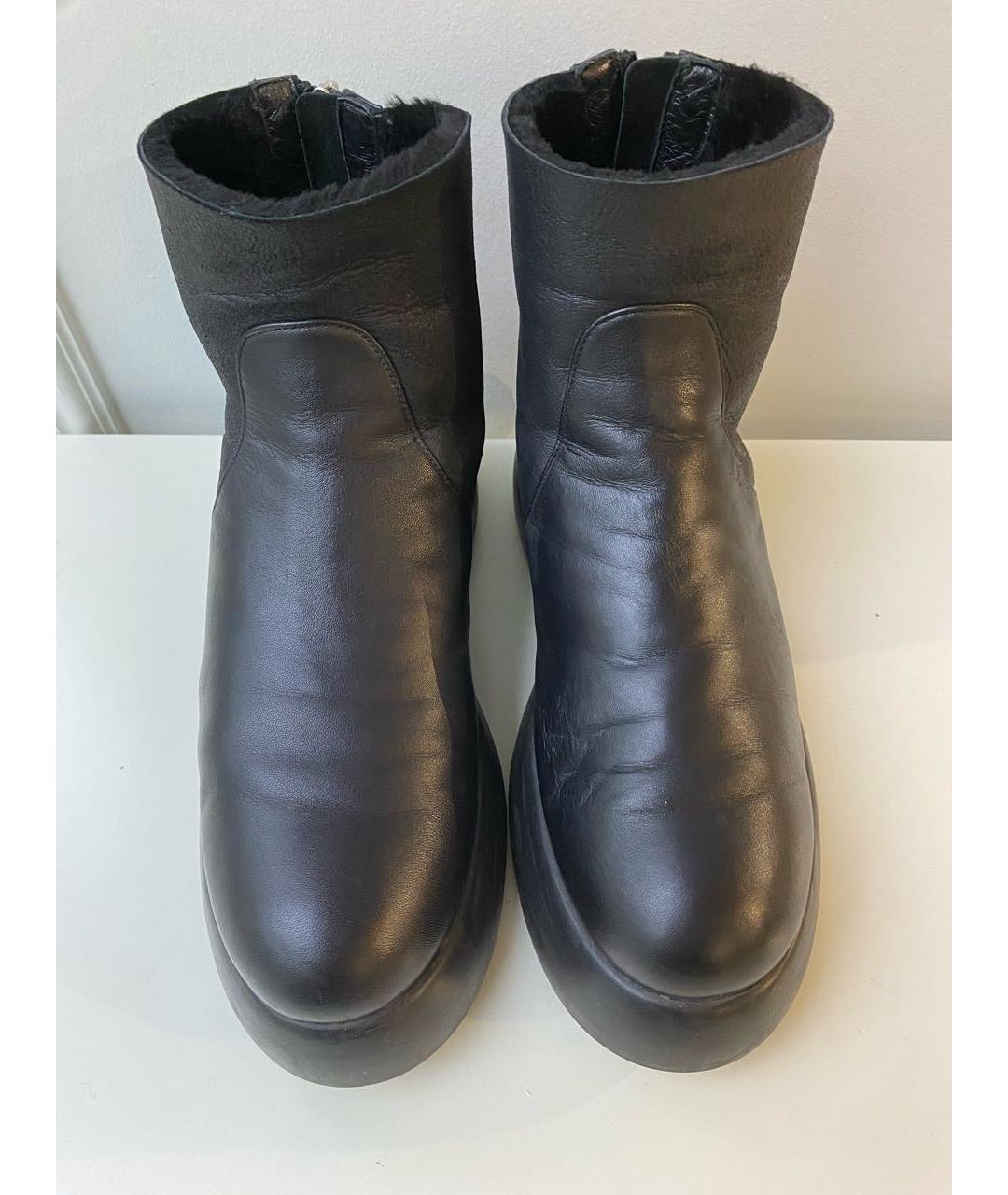 AGL Черные кожаные ботинки, фото 3