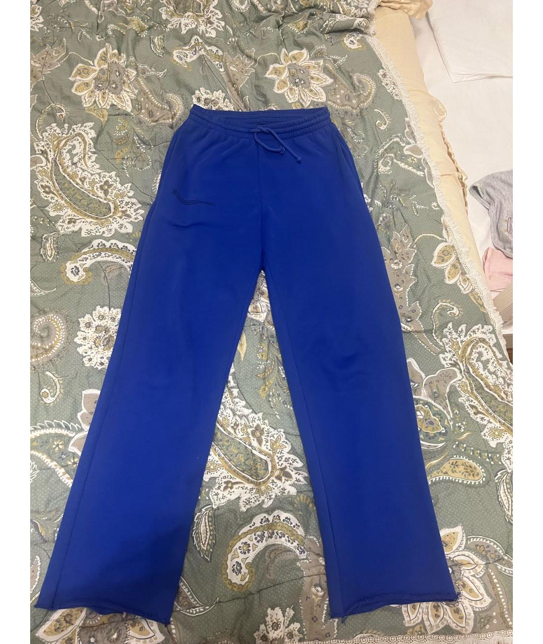 THE PANGAIA Синие хлопковые спортивные брюки и шорты, фото 4