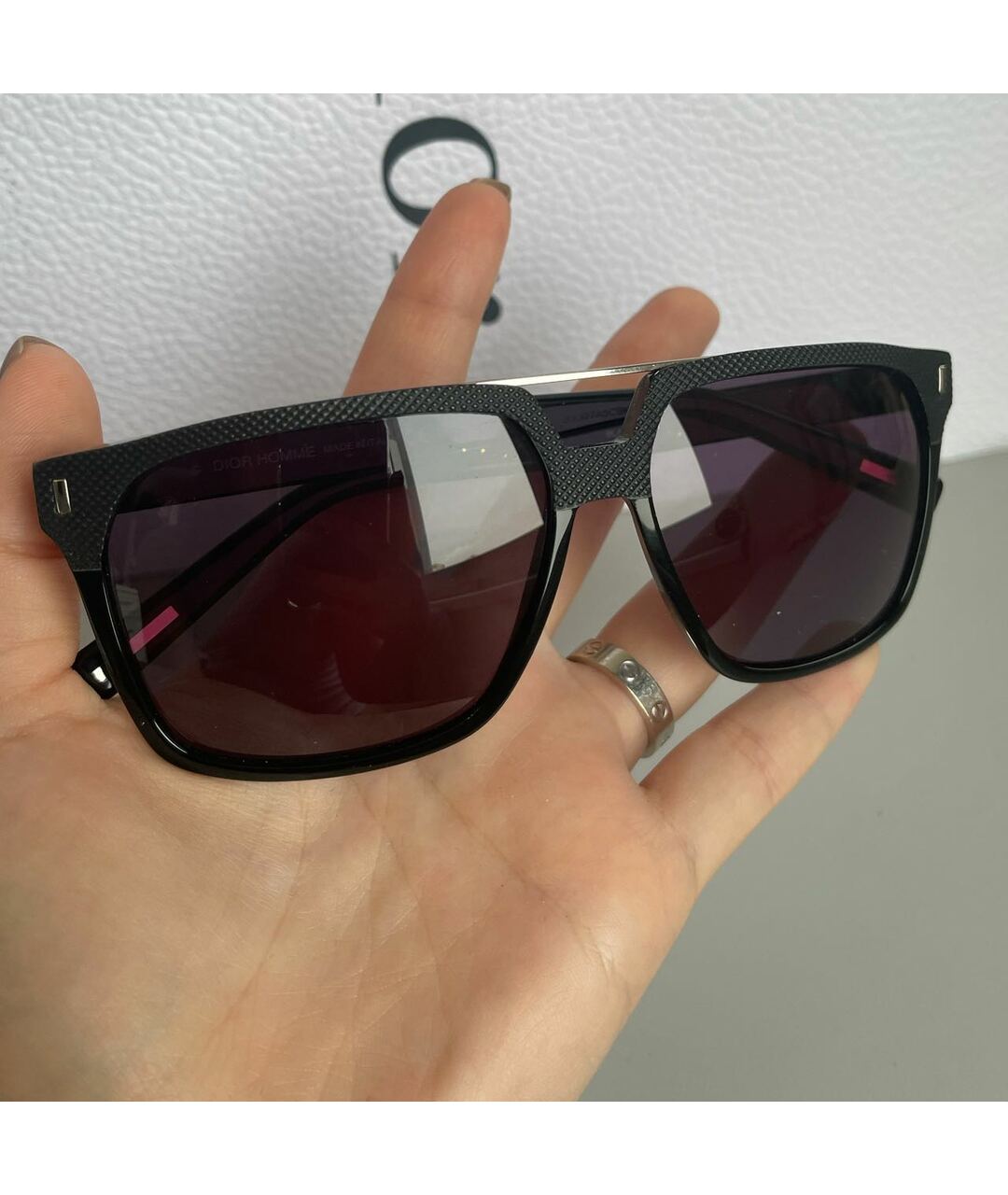DIOR HOMME Черные металлические солнцезащитные очки, фото 5