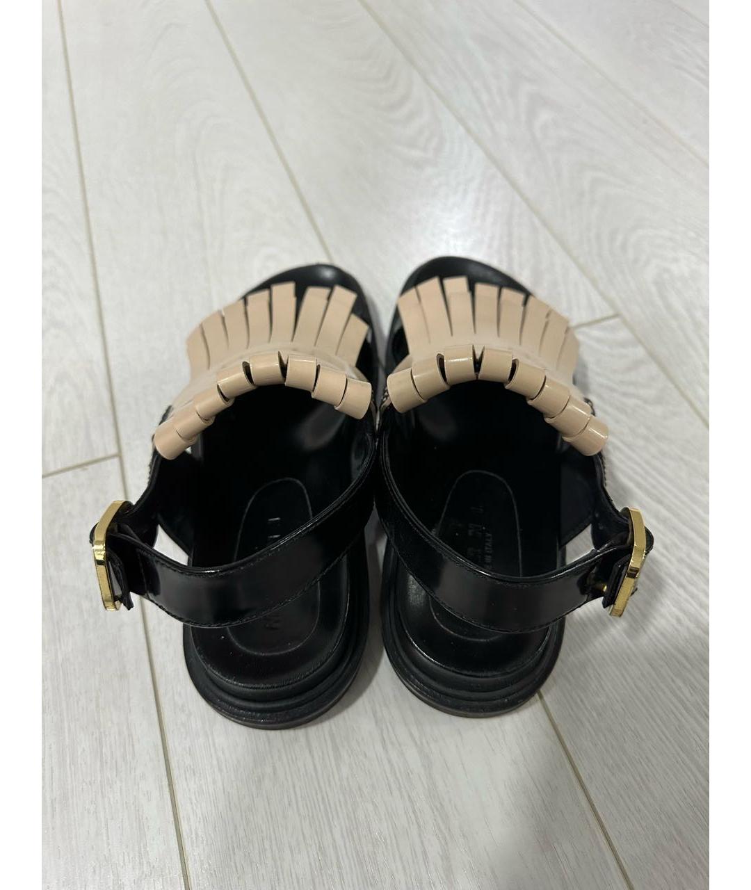 MARNI Бежевые кожаные сандалии, фото 3