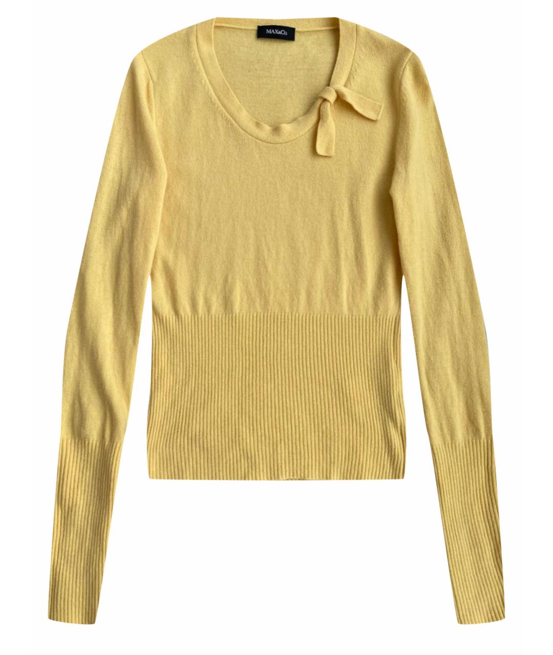 MAX&CO Желтый шерстяной джемпер / свитер, фото 1