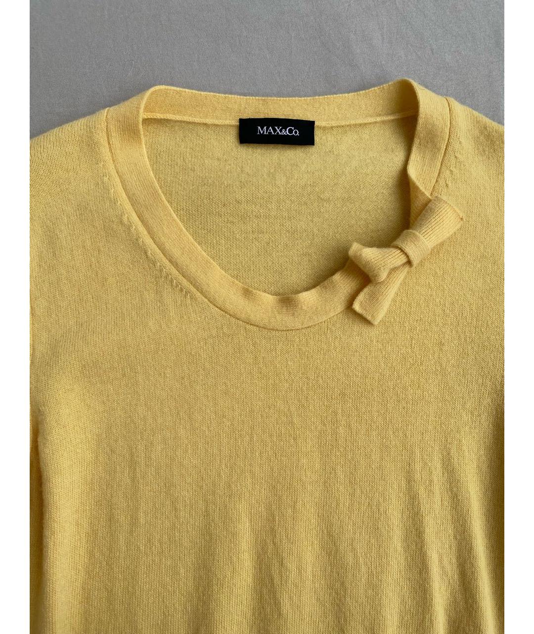 MAX&CO Желтый шерстяной джемпер / свитер, фото 4