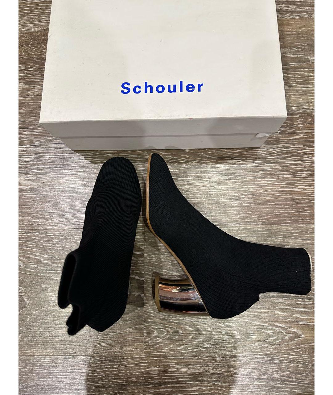 PROENZA SCHOULER Черные текстильные ботильоны, фото 7