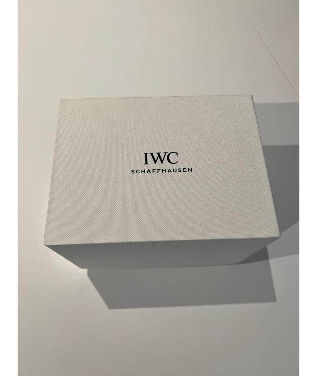 IWC Schaffhausen Черные кожаные часы, фото 7