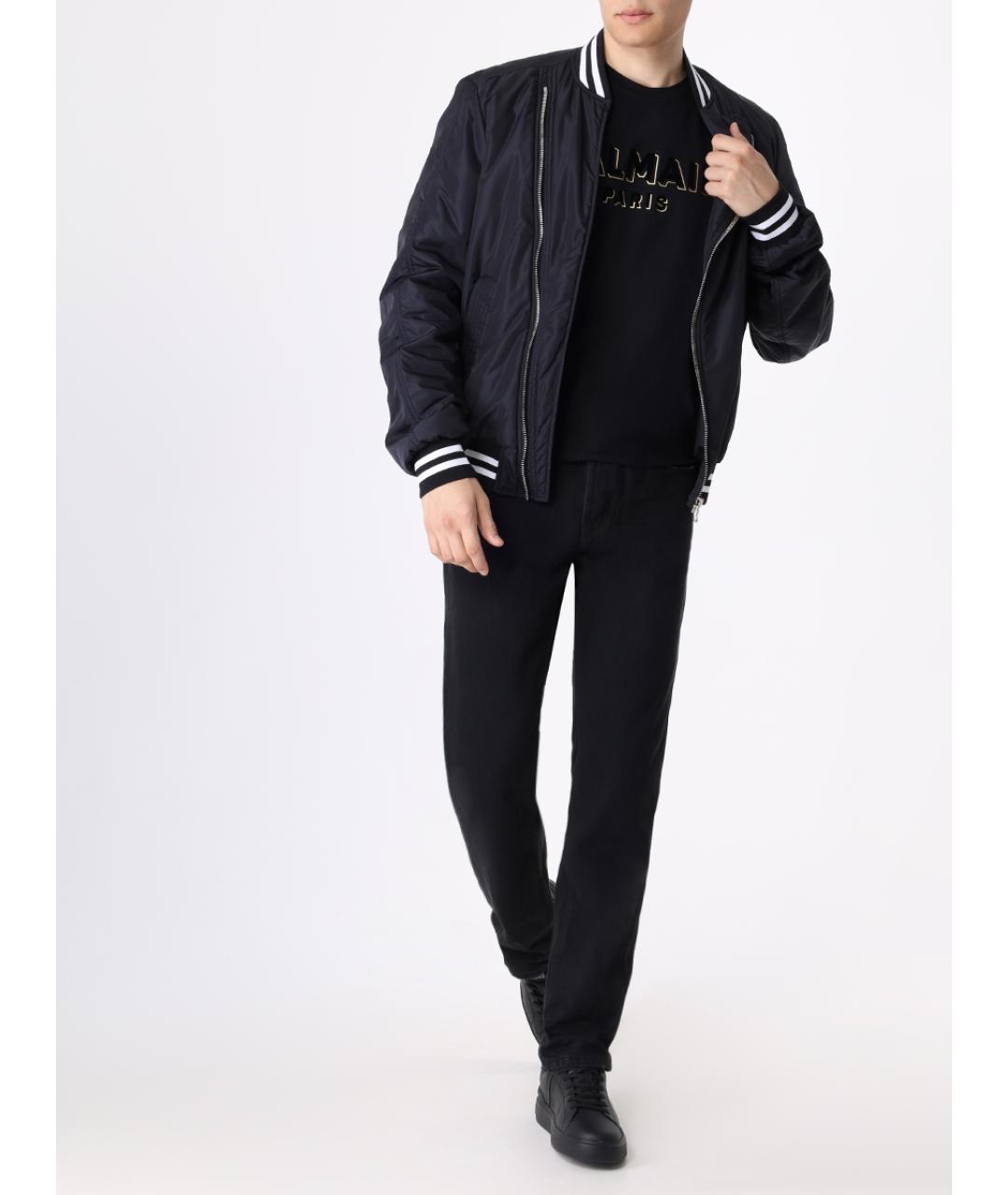 BALMAIN Черная футболка, фото 2