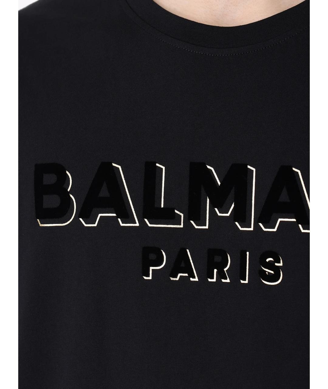 BALMAIN Черная футболка, фото 5