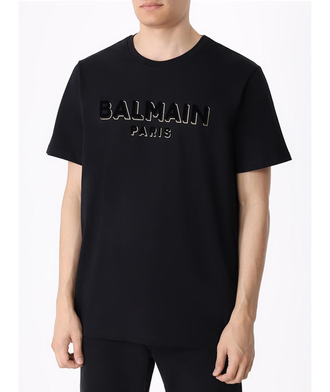 BALMAIN Черная футболка, фото 4
