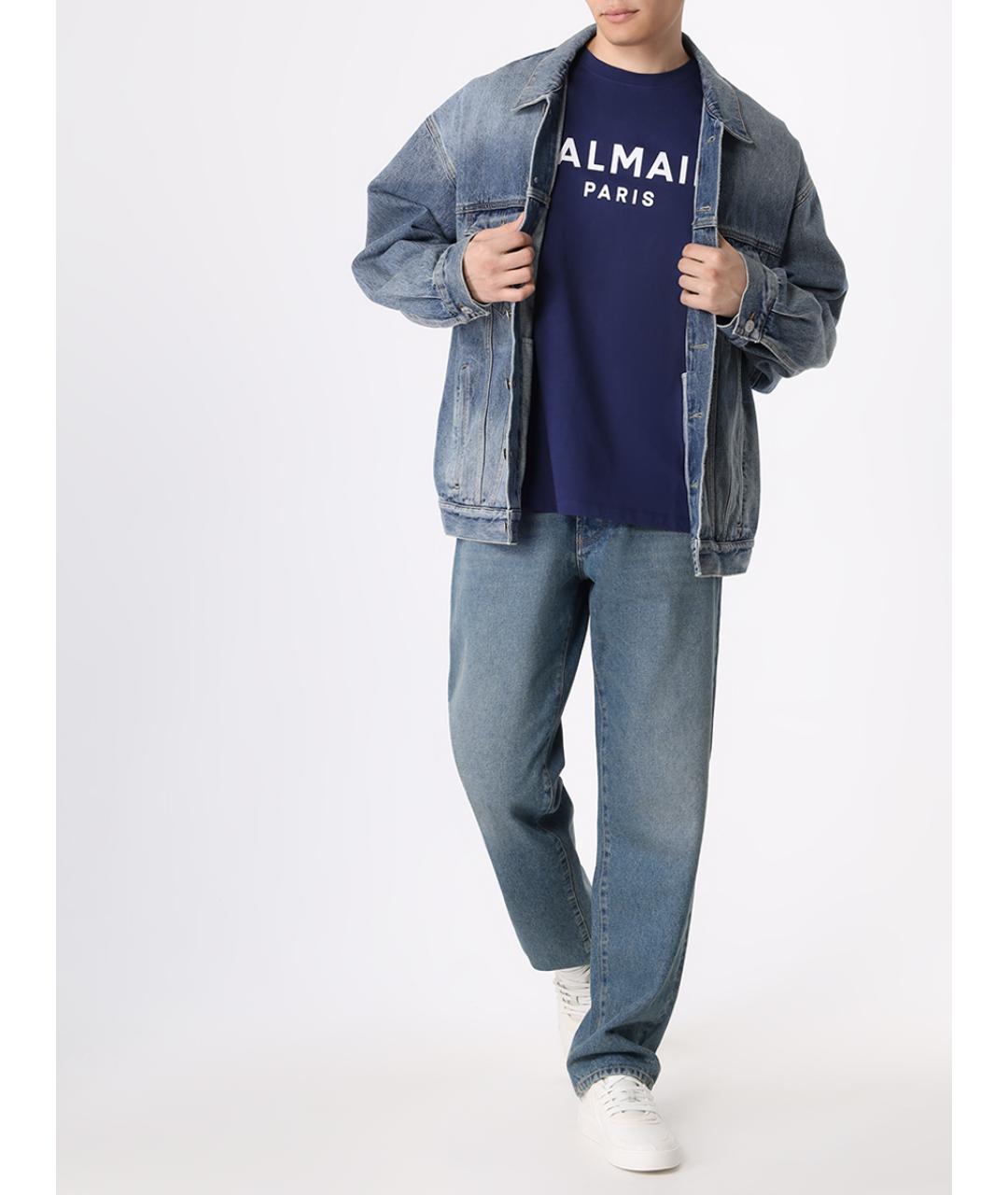 BALMAIN Синяя футболка, фото 2