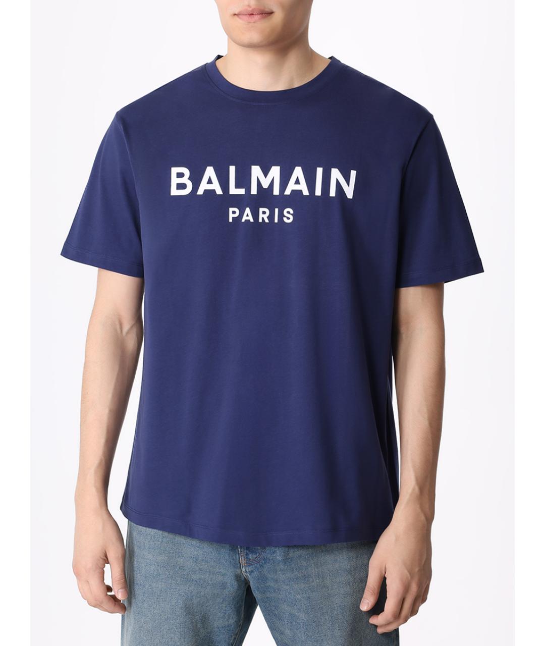 BALMAIN Синяя футболка, фото 4