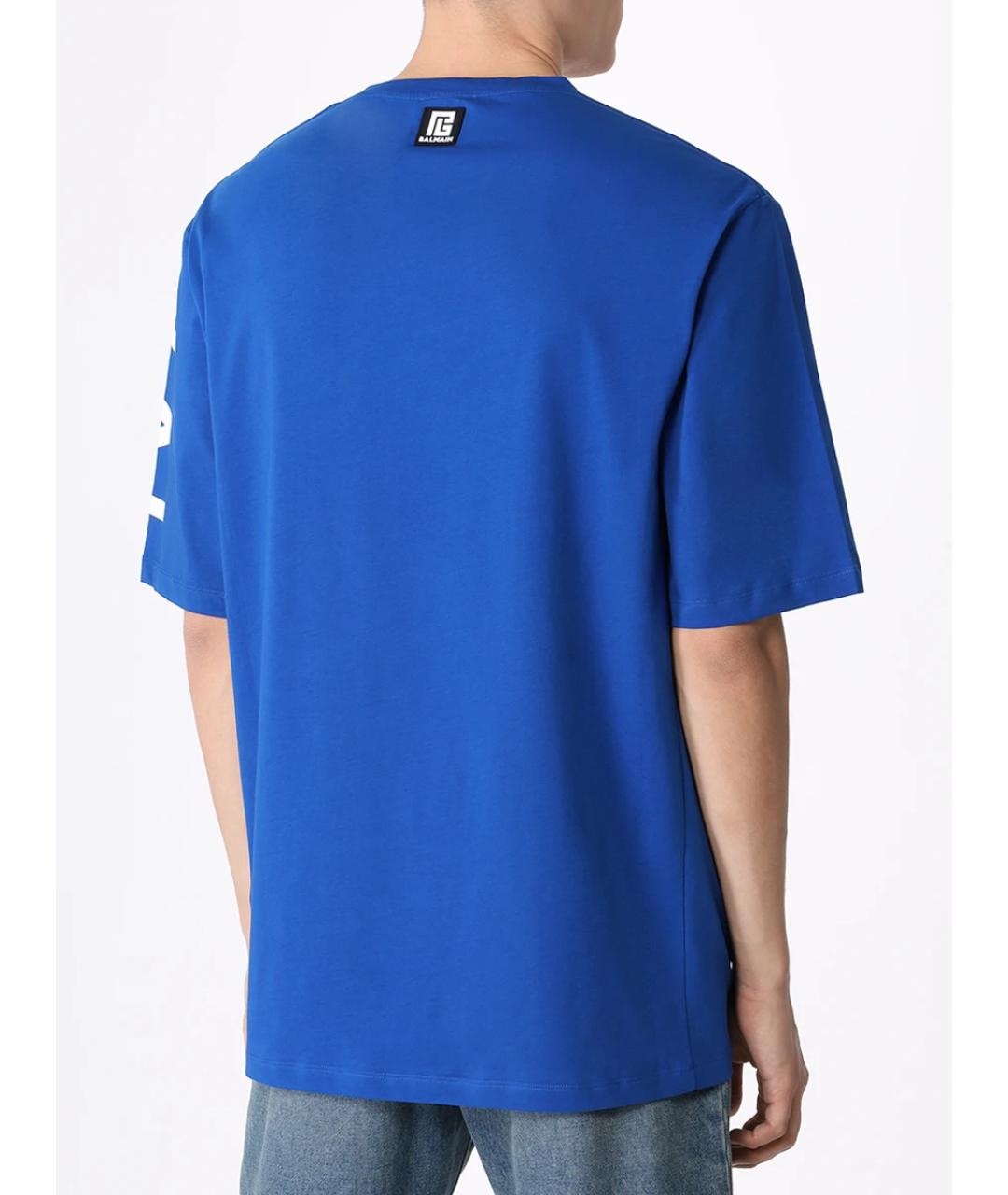 BALMAIN Синяя футболка, фото 3