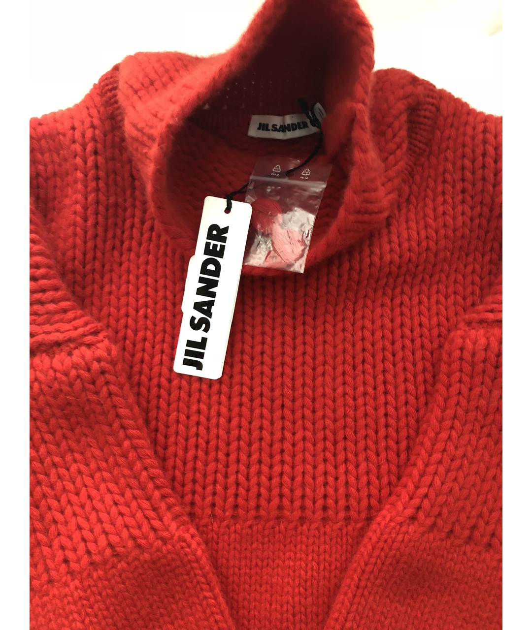JIL SANDER Красный кашемировый джемпер / свитер, фото 3