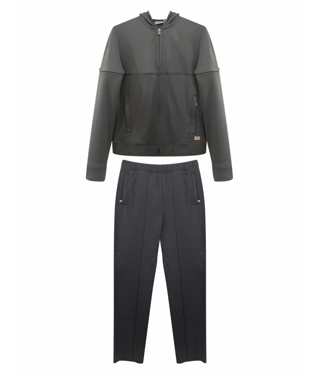 CORNELIANI Темно-синий хлопко-эластановый спортивный костюм, фото 1