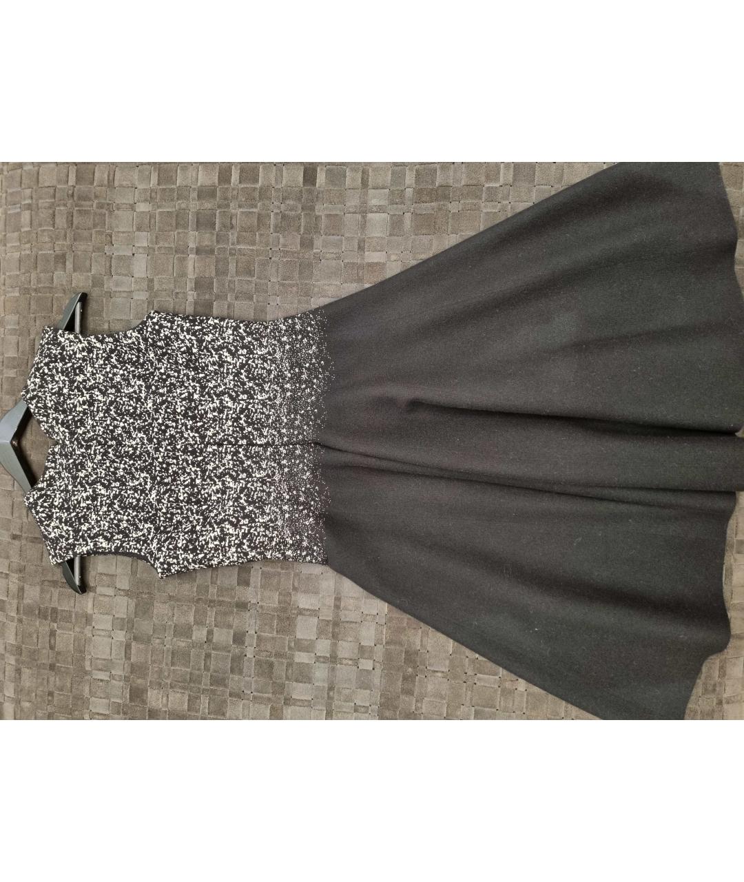 PRADA Черное шерстяное коктейльное платье, фото 2