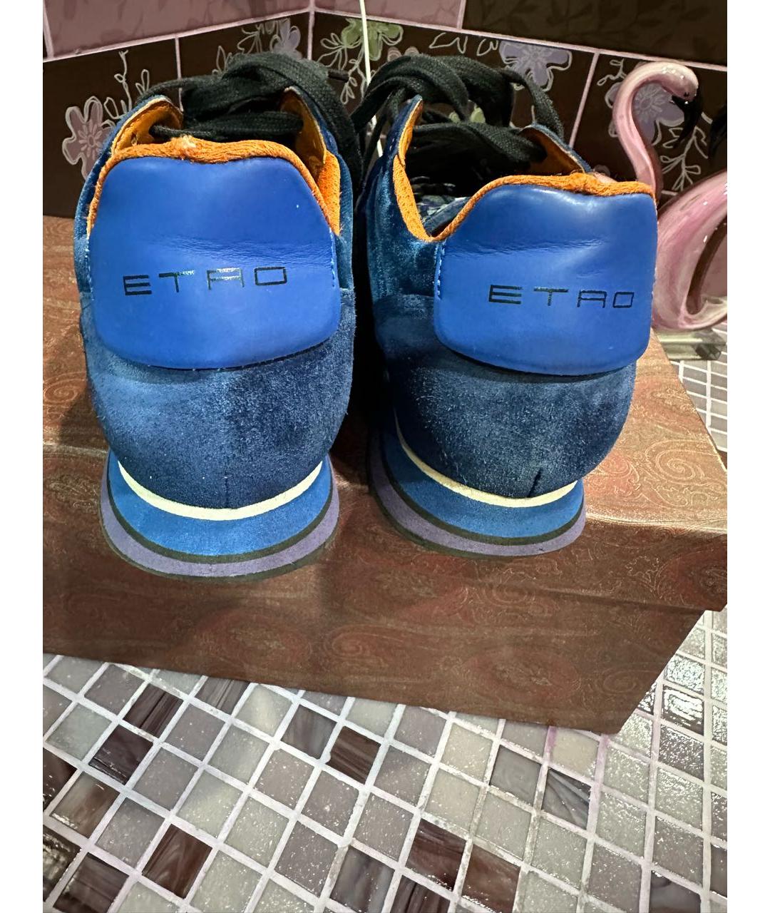 ETRO Темно-синие кроссовки, фото 4