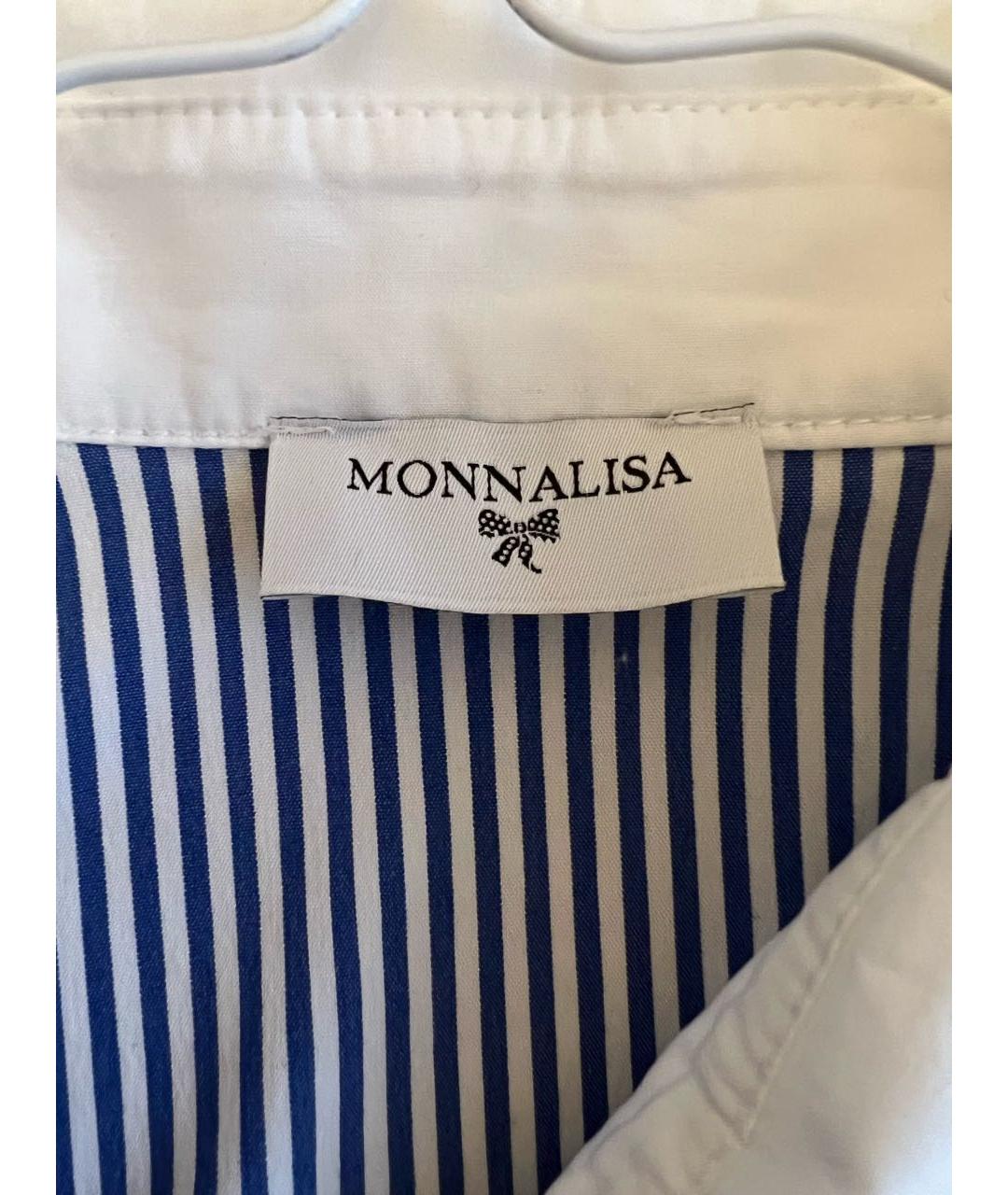 MONNALISA Темно-синяя хлопковая рубашка/блузка, фото 4