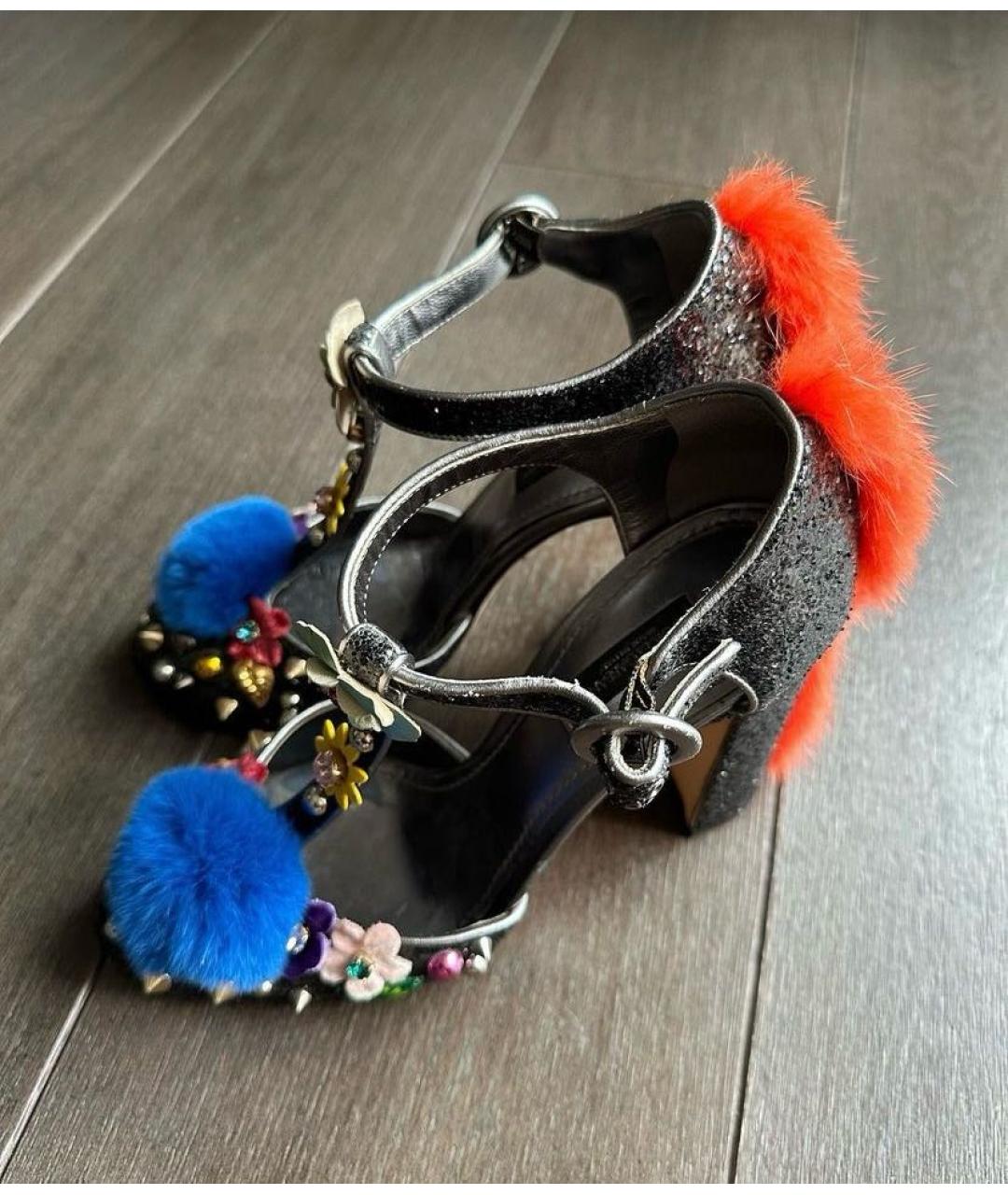 DOLCE&GABBANA Черные кожаные туфли, фото 3