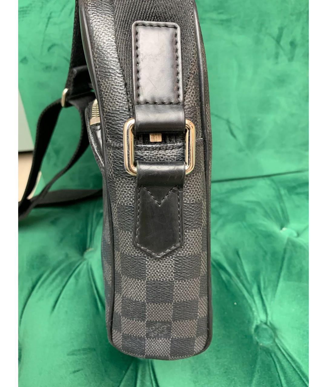 LOUIS VUITTON PRE-OWNED Антрацитовая сумка на плечо, фото 3