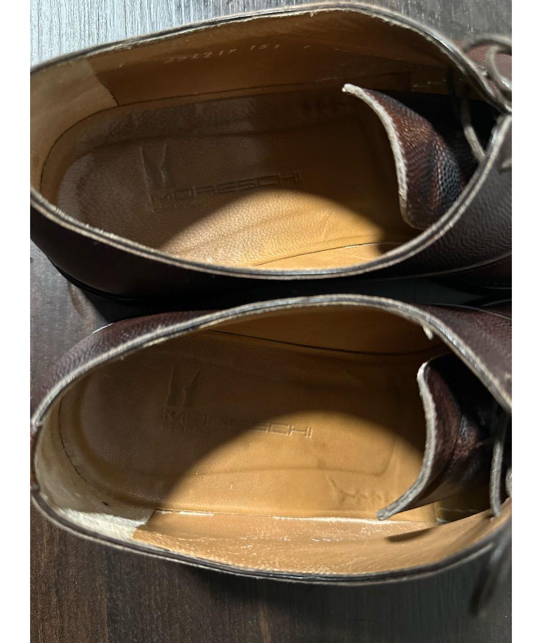 MORESCHI Коричневые кожаные туфли, фото 5