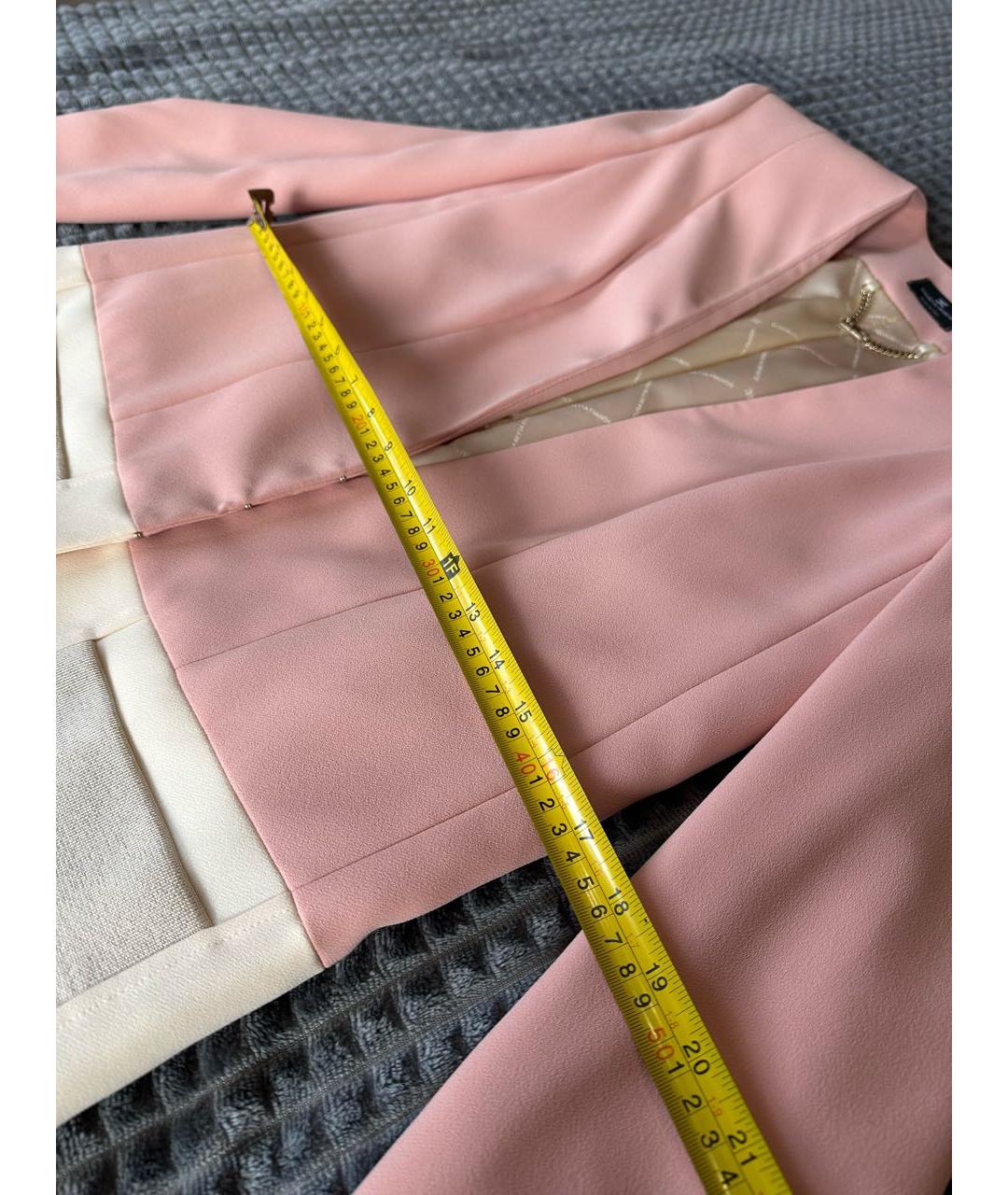 ELISABETTA FRANCHI Розовый полиэстеровый жакет/пиджак, фото 8