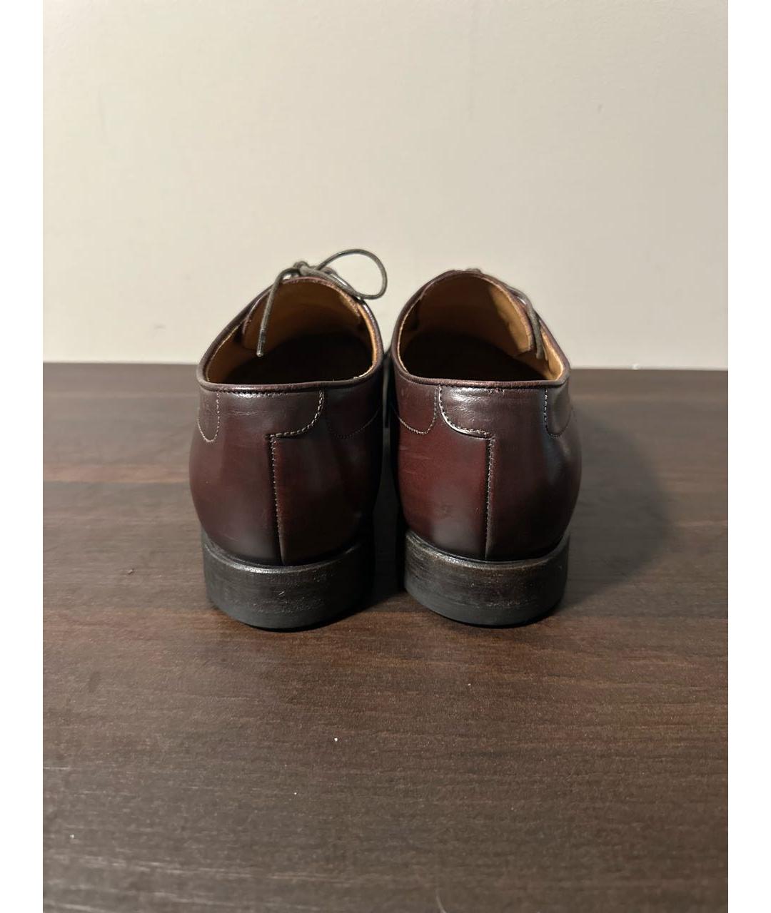 FRANCESCHETTI Коричневые кожаные низкие ботинки, фото 4