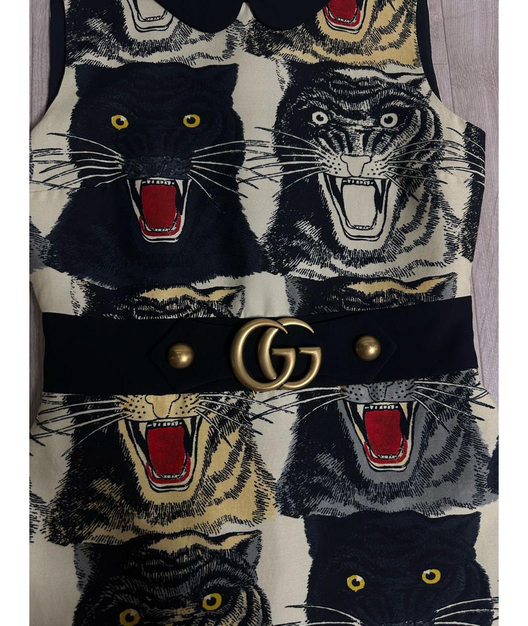 GUCCI Черное шерстяное повседневное платье, фото 4