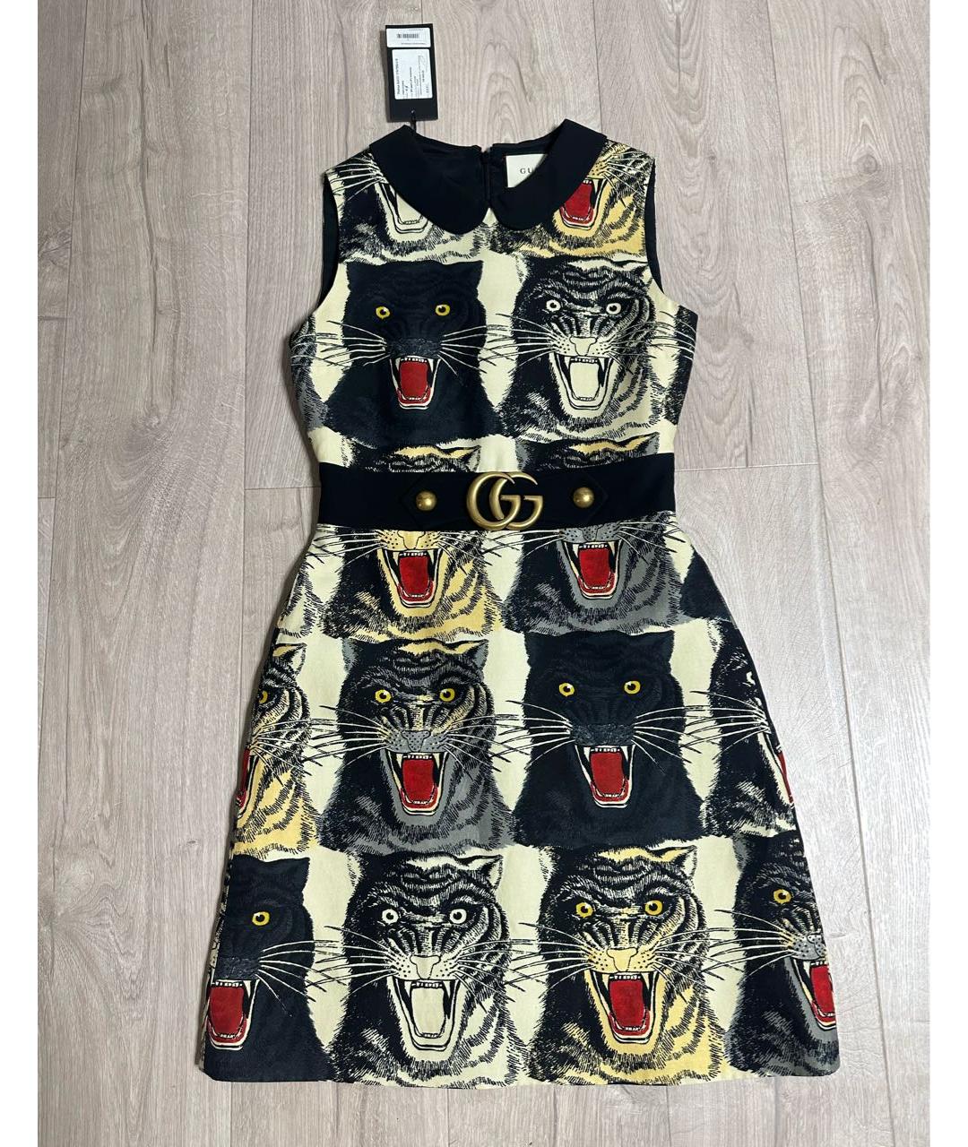 GUCCI Черное шерстяное повседневное платье, фото 7