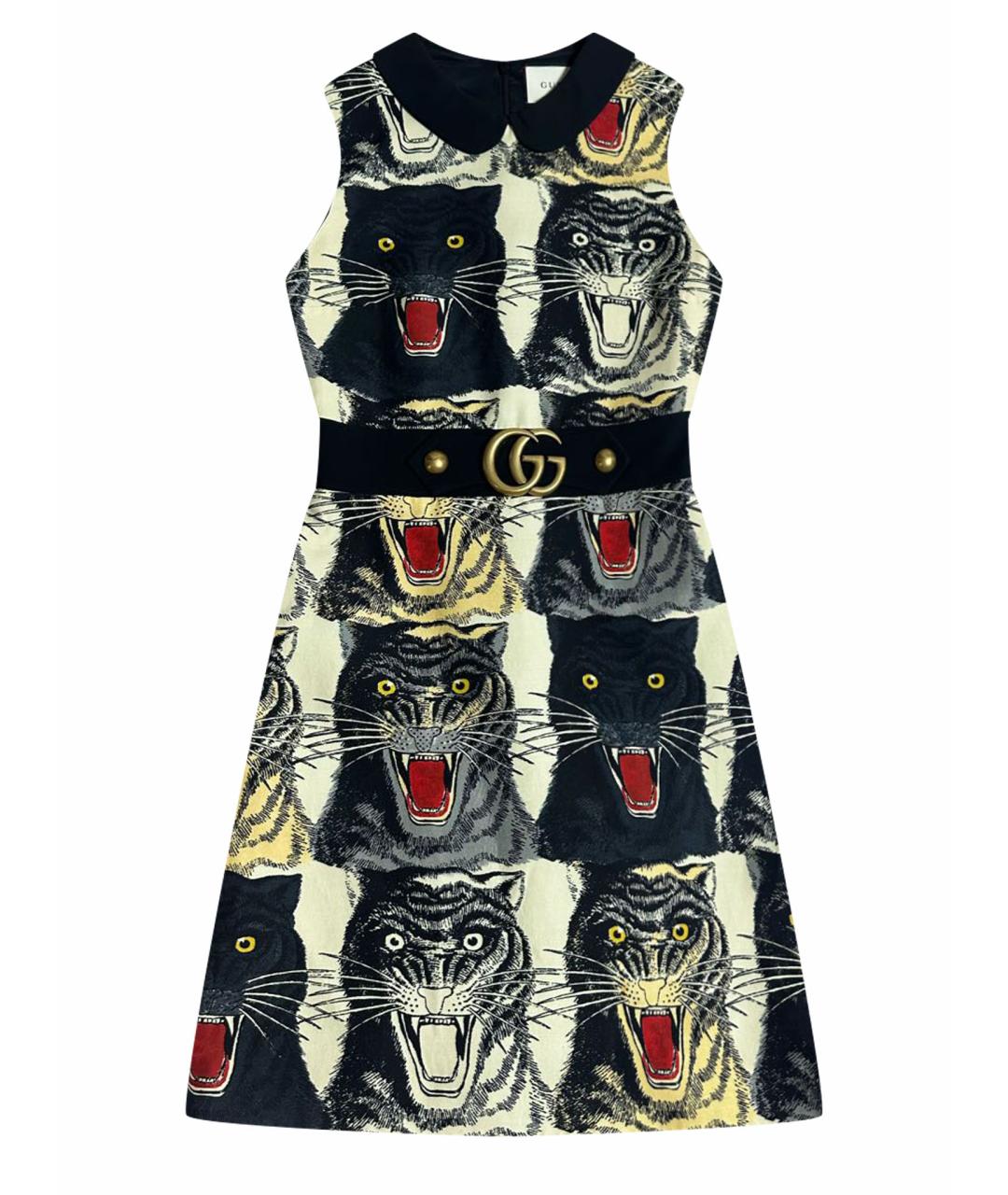 GUCCI Черное шерстяное повседневное платье, фото 1