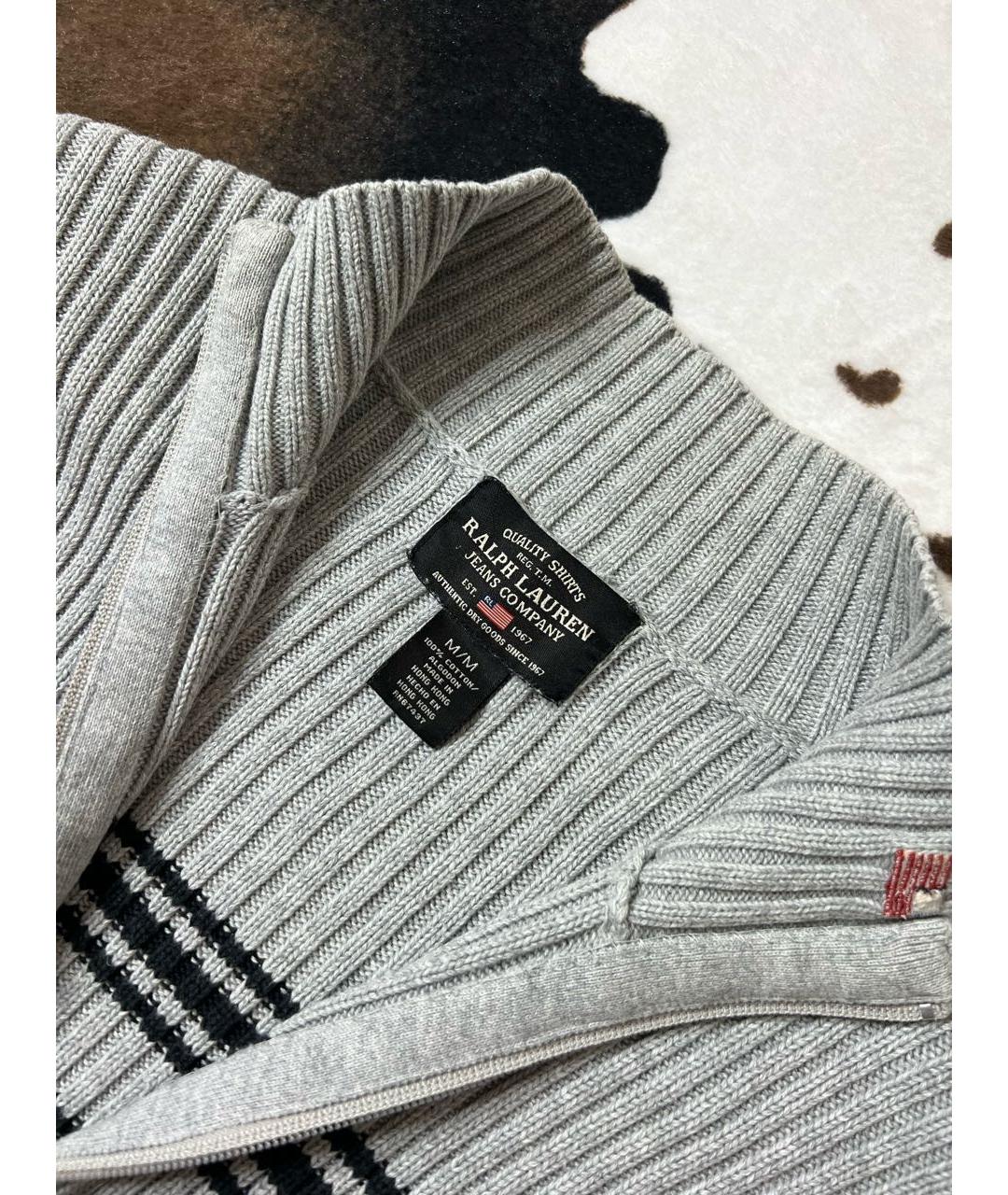POLO RALPH LAUREN Серый хлопковый джемпер / свитер, фото 6