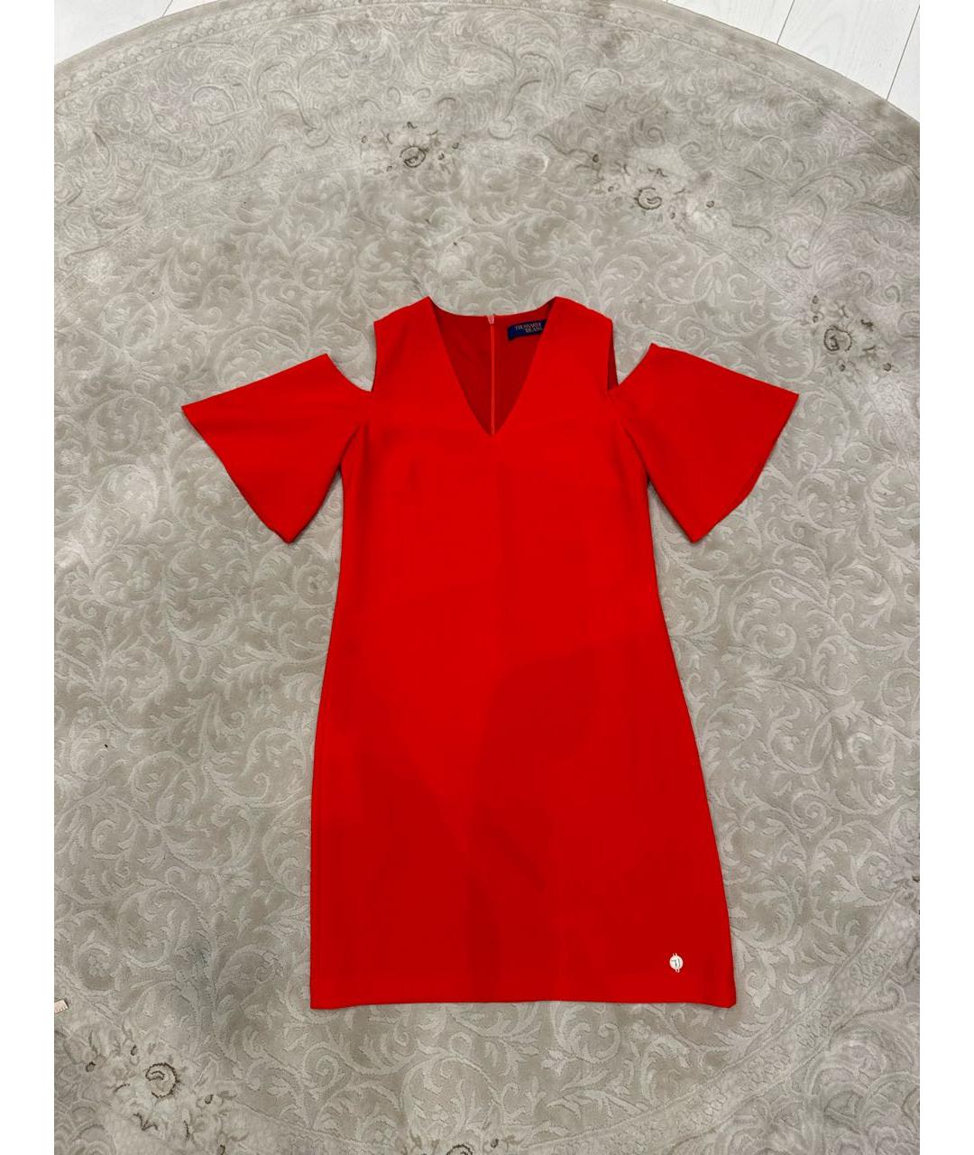 TRUSSARDI JEANS Красное полиэстеровое повседневное платье, фото 6