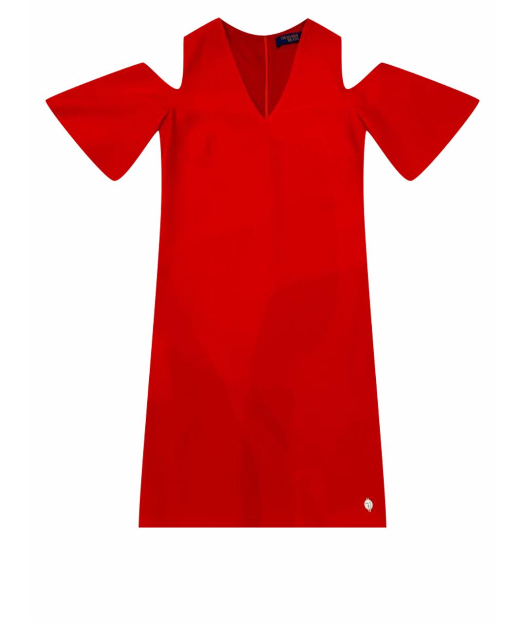 TRUSSARDI JEANS Красное полиэстеровое повседневное платье, фото 1