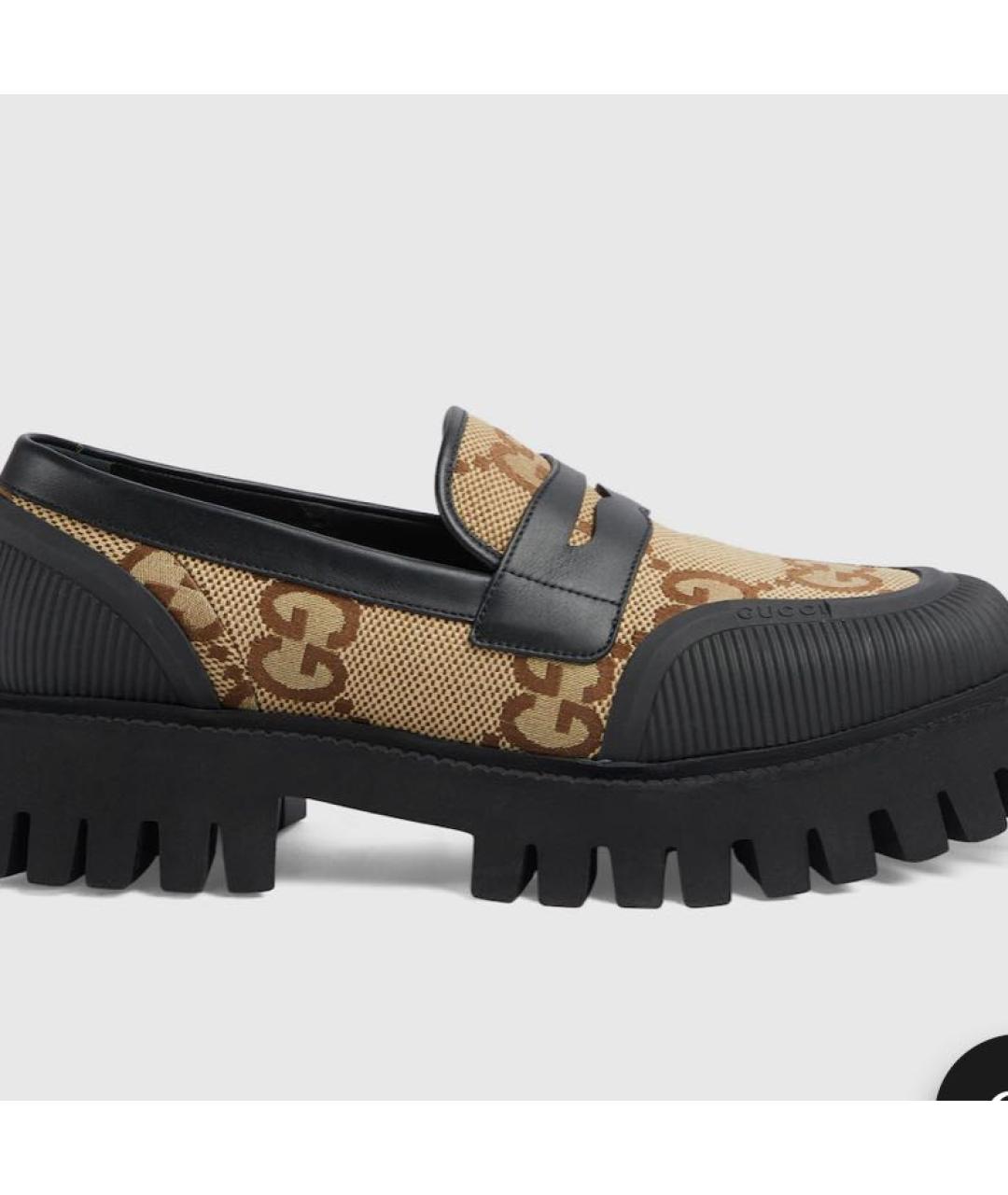 GUCCI Коричневые мокасины, фото 1