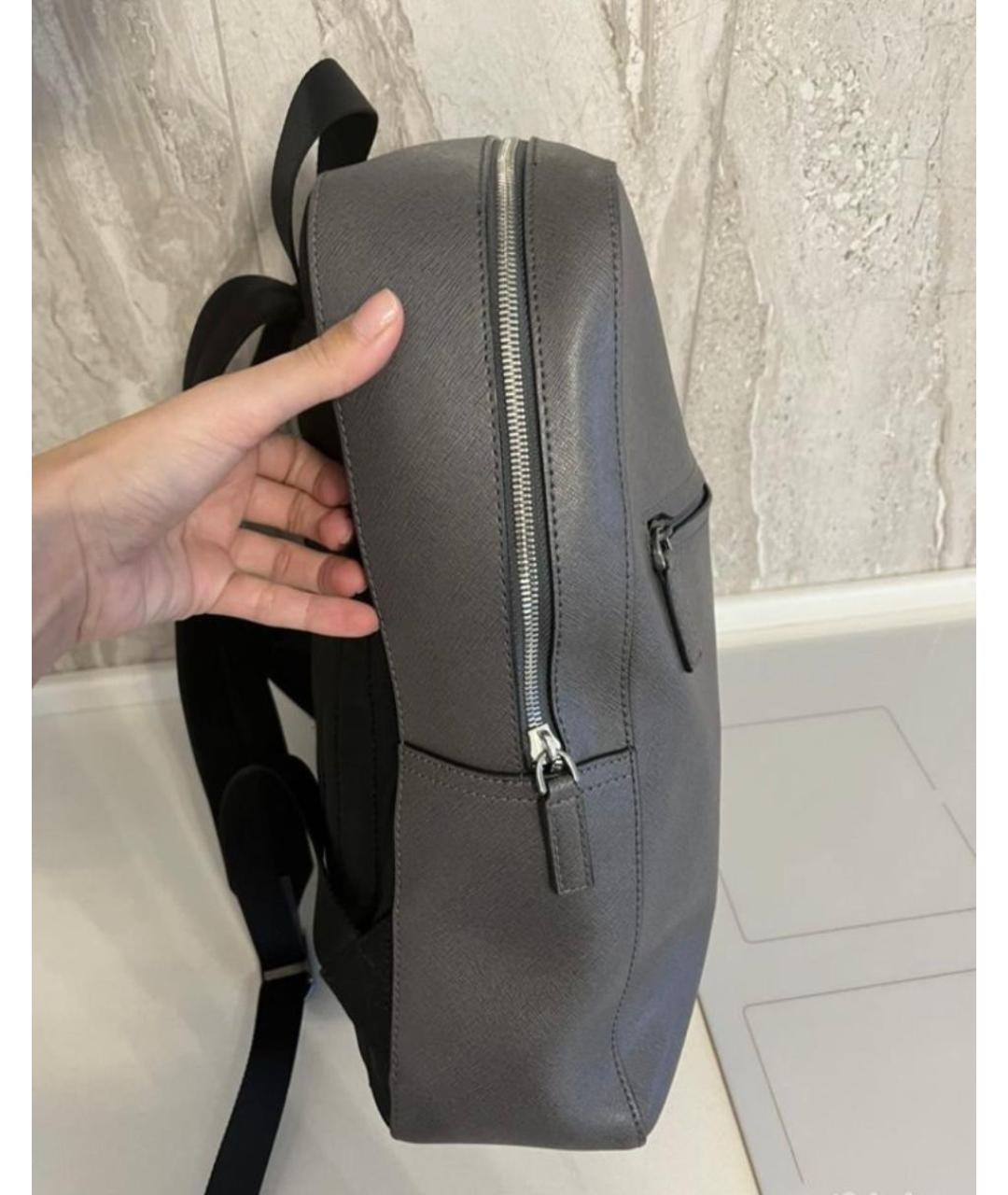 MICHAEL KORS Серый кожаный рюкзак, фото 2