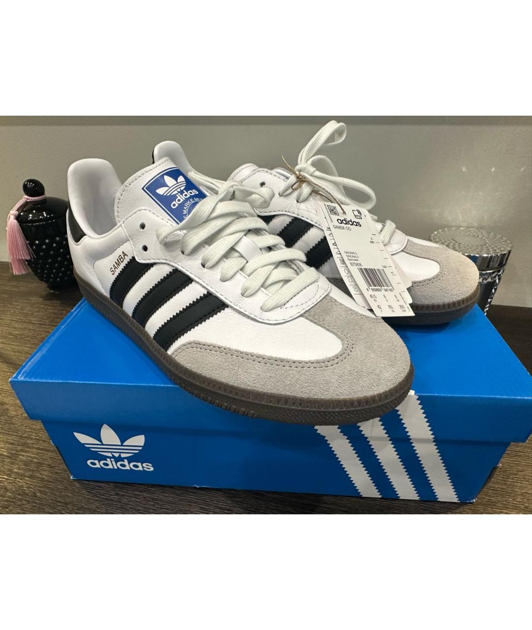 ADIDAS Белые кожаные кеды, фото 6