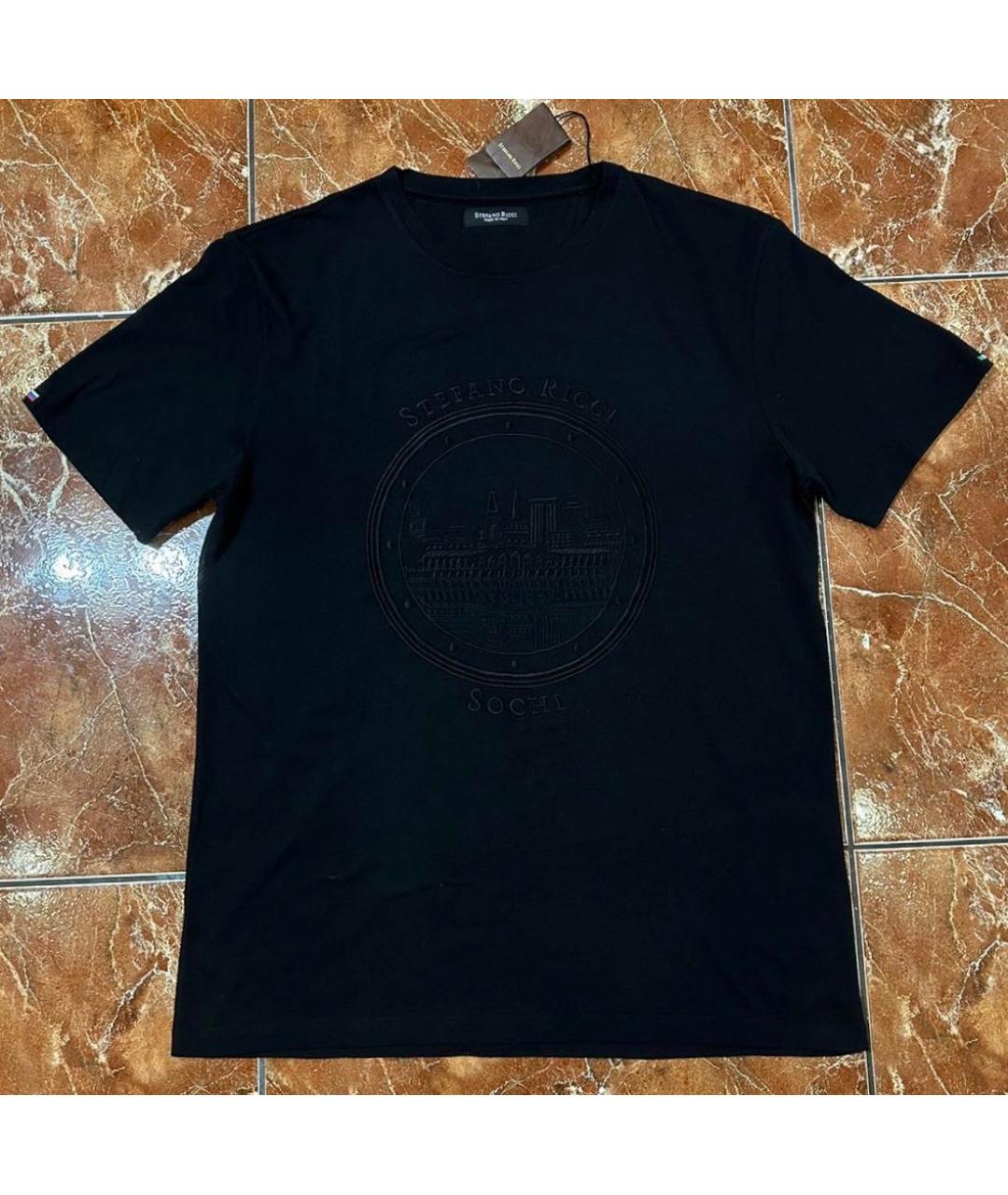 STEFANO RICCI Черная футболка, фото 7