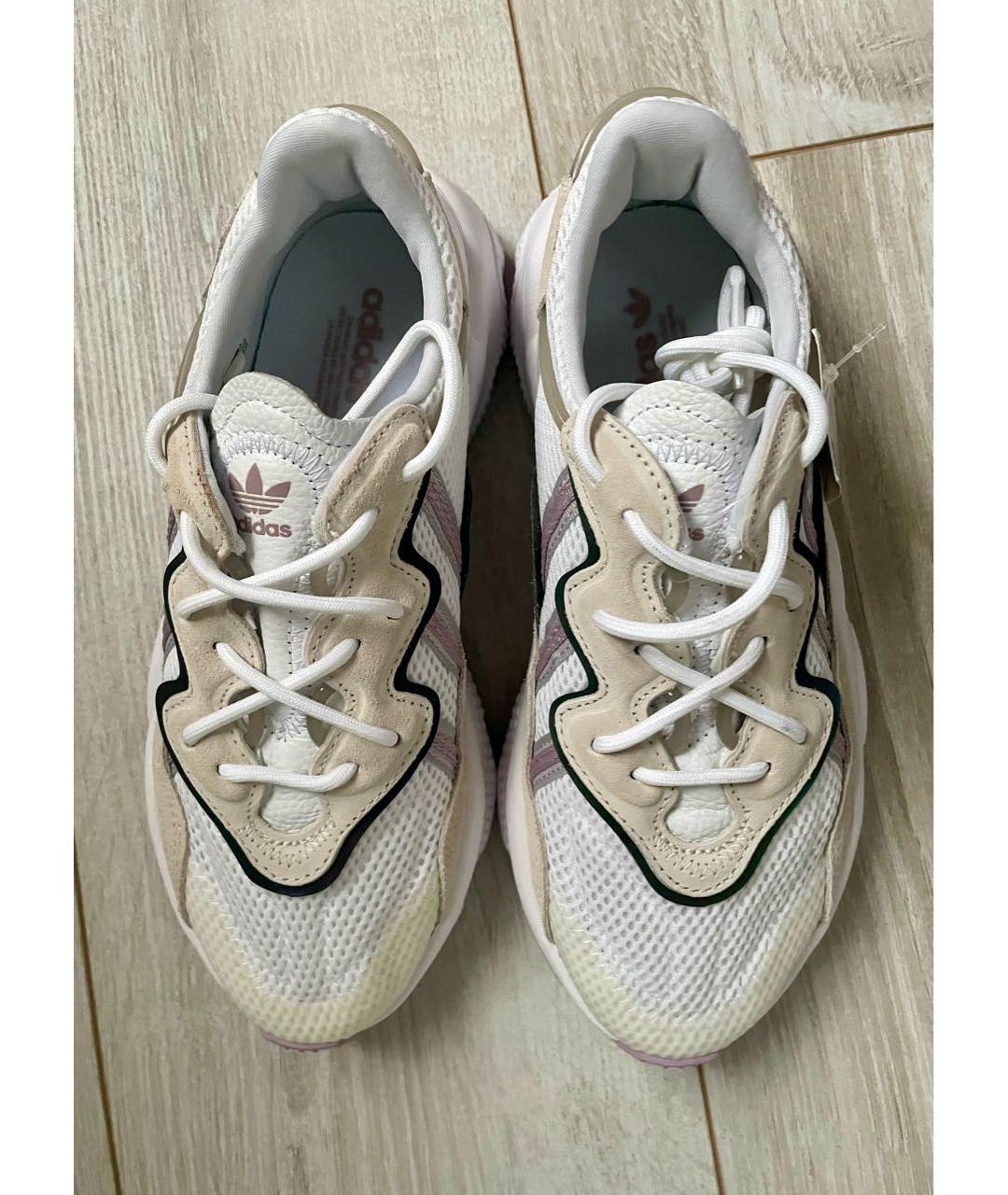 ADIDAS Белые текстильные кроссовки, фото 2