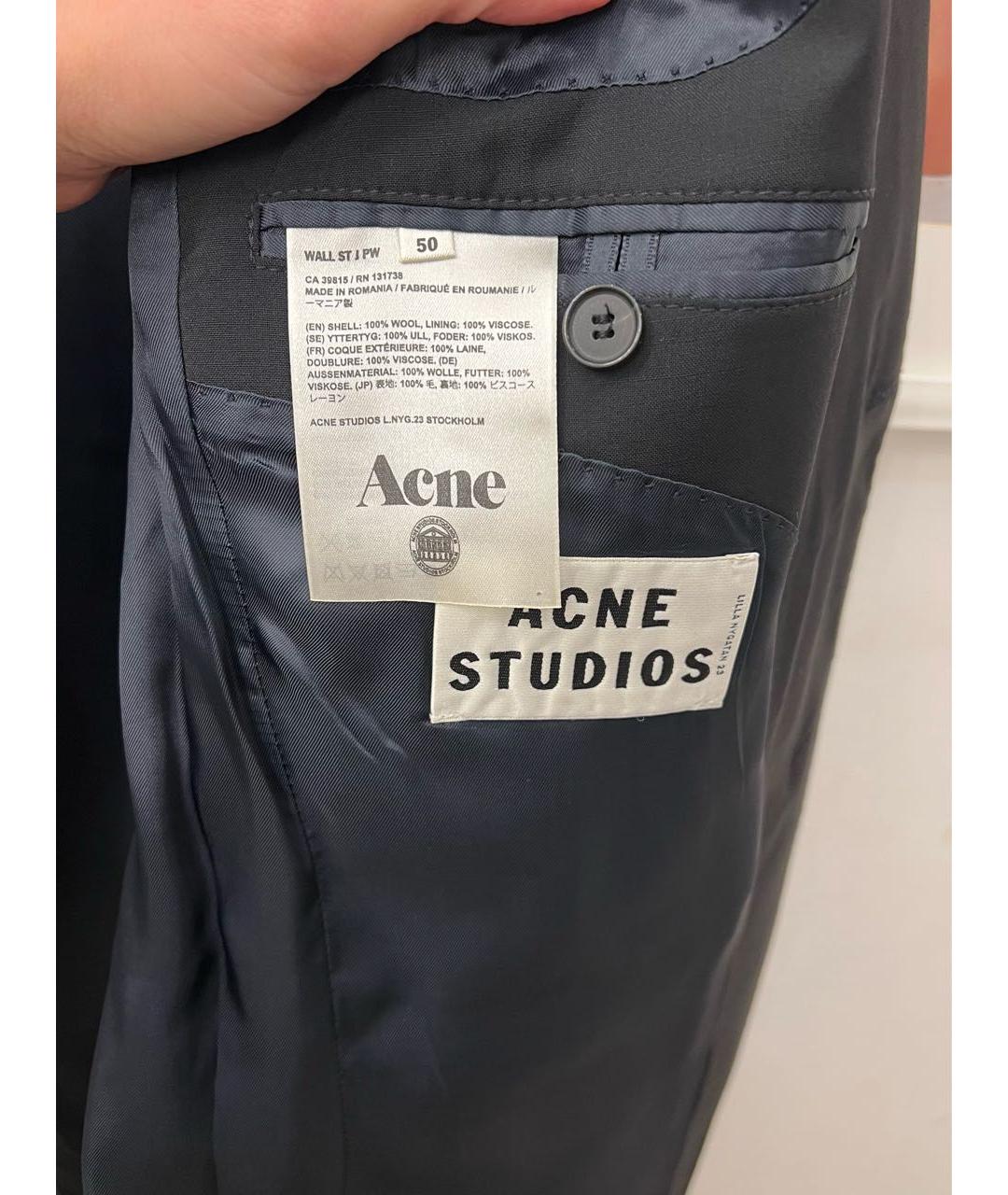 ACNE STUDIOS Черный шерстяной пиджак, фото 4