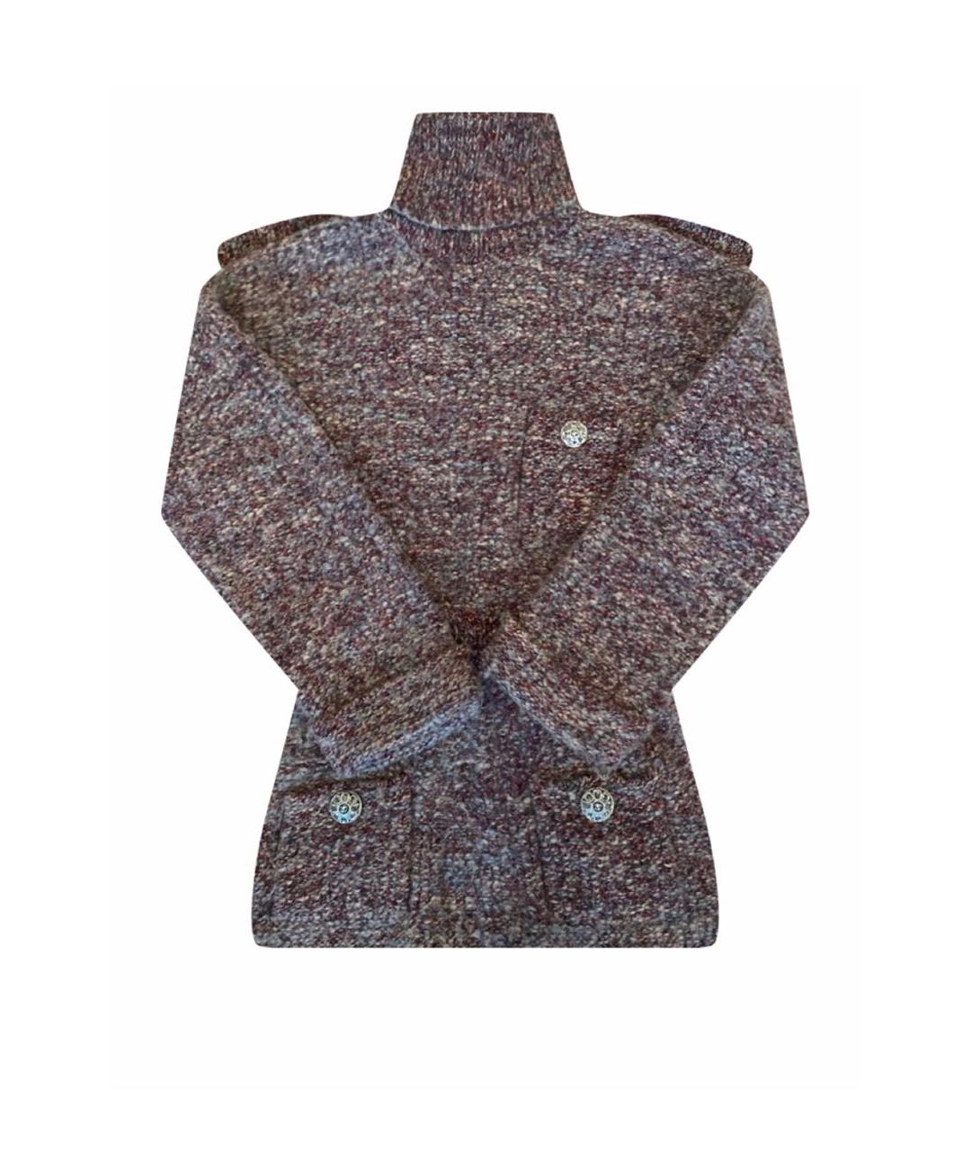 CHANEL PRE-OWNED Бордовый кашемировый джемпер / свитер, фото 1