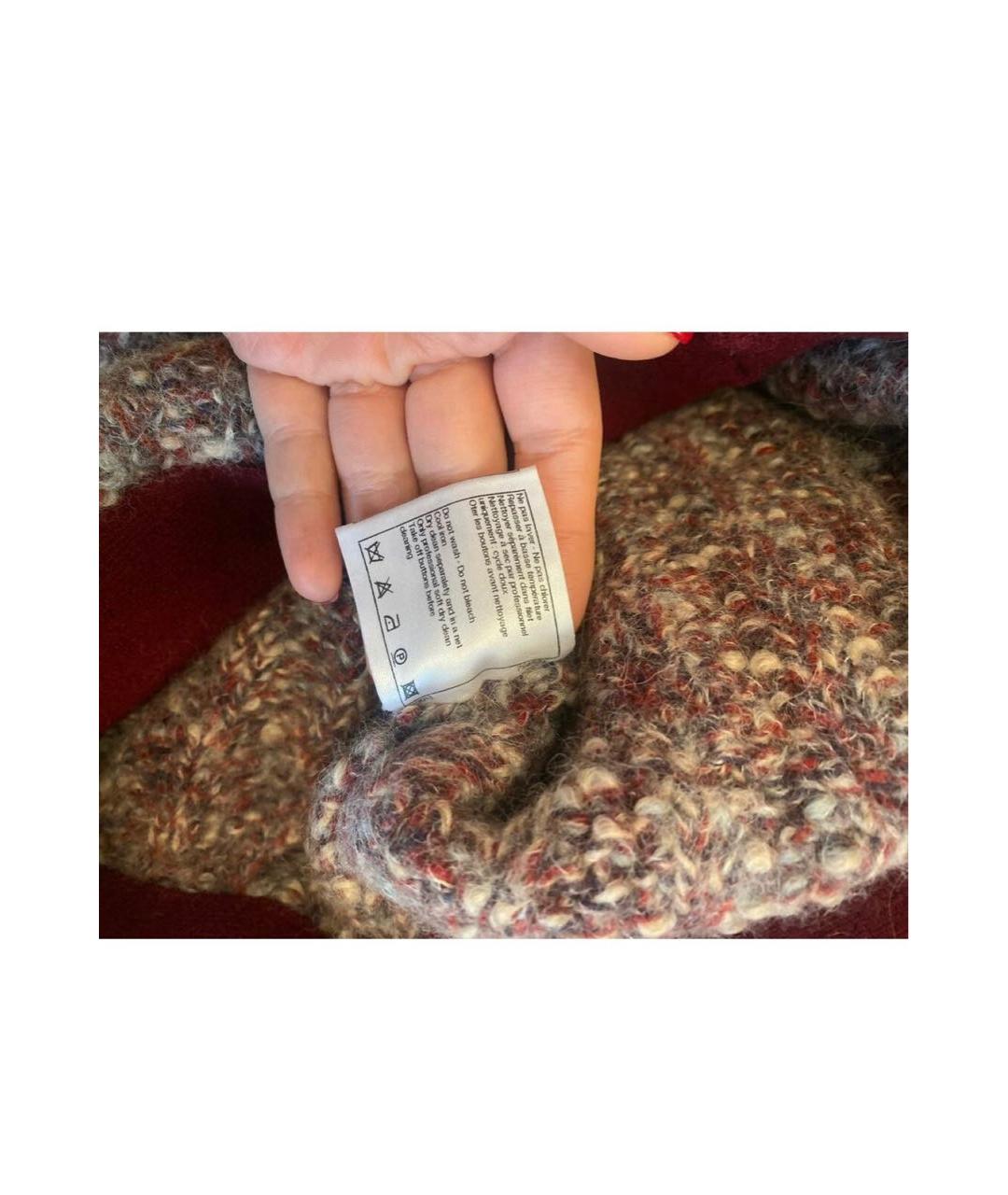 CHANEL PRE-OWNED Бордовый кашемировый джемпер / свитер, фото 8