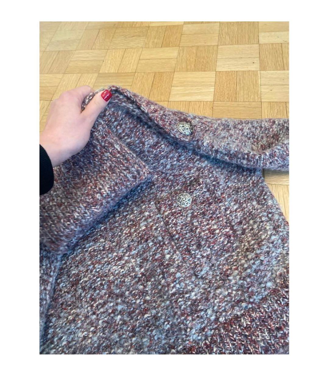 CHANEL PRE-OWNED Бордовый кашемировый джемпер / свитер, фото 5