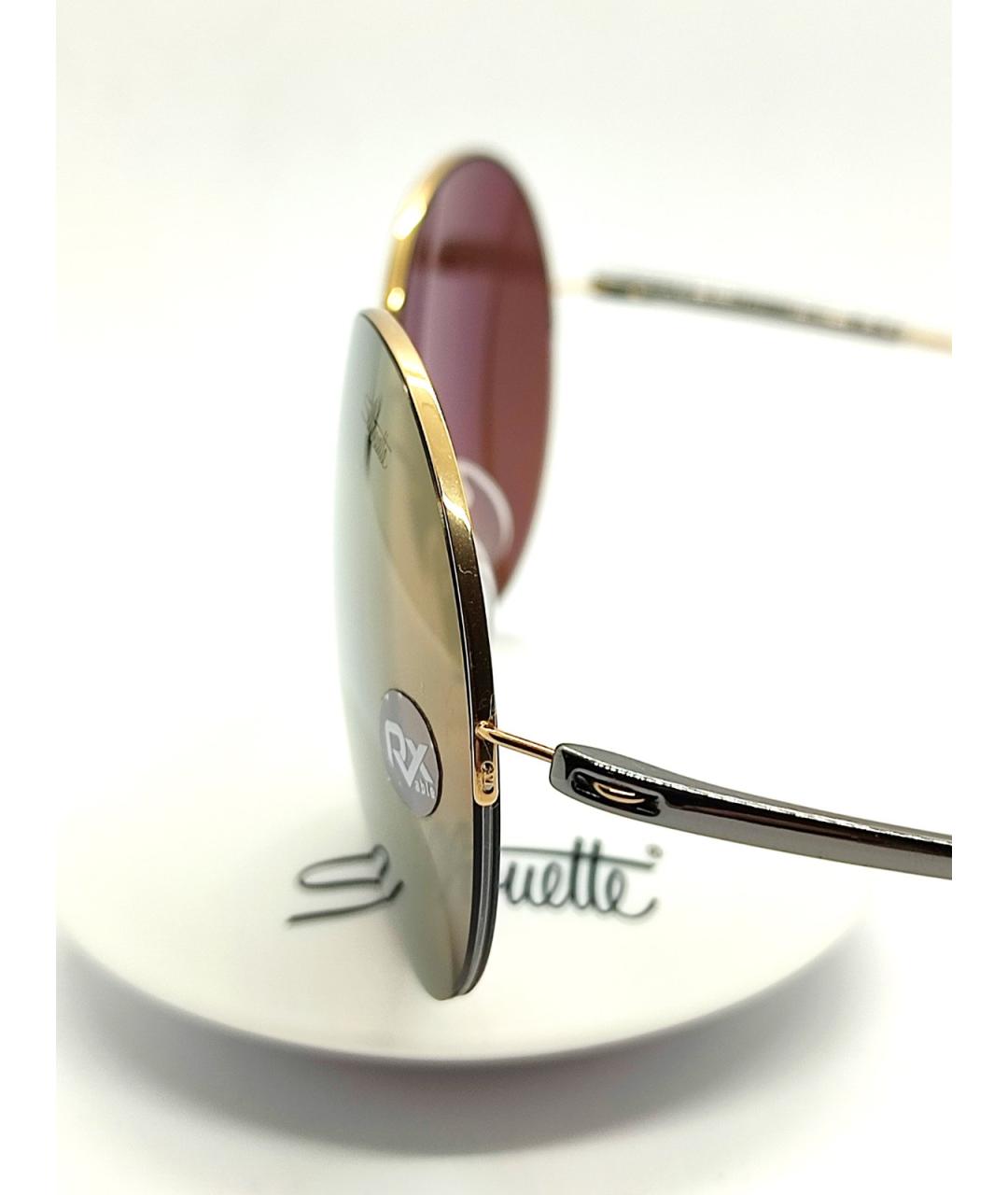 SILHOUETTE Коричневые металлические солнцезащитные очки, фото 2