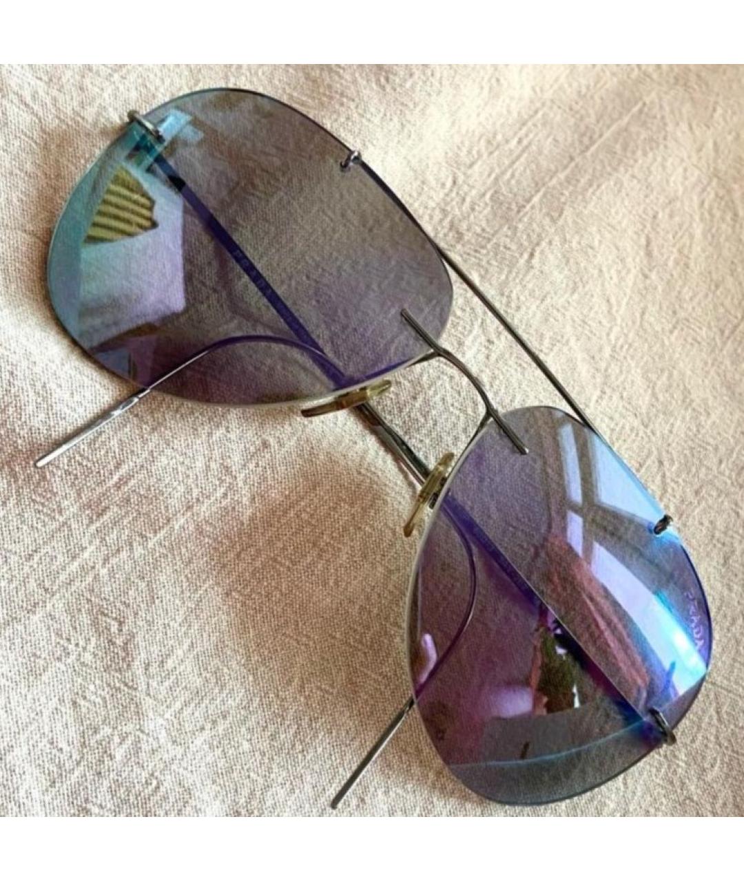 PRADA Мульти металлические солнцезащитные очки, фото 7