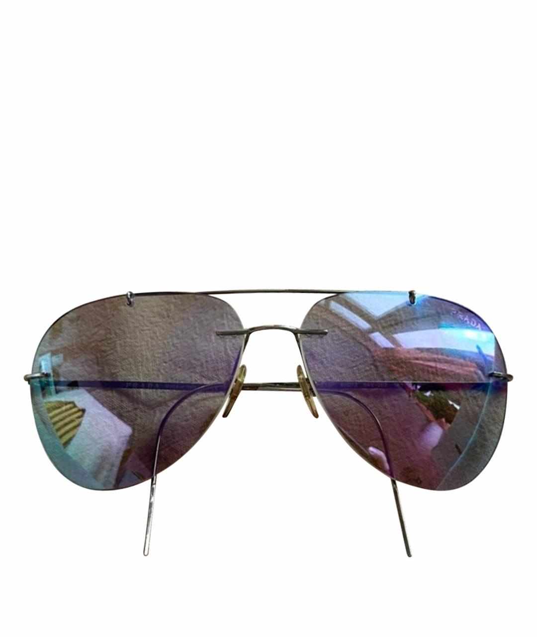 PRADA Мульти металлические солнцезащитные очки, фото 1